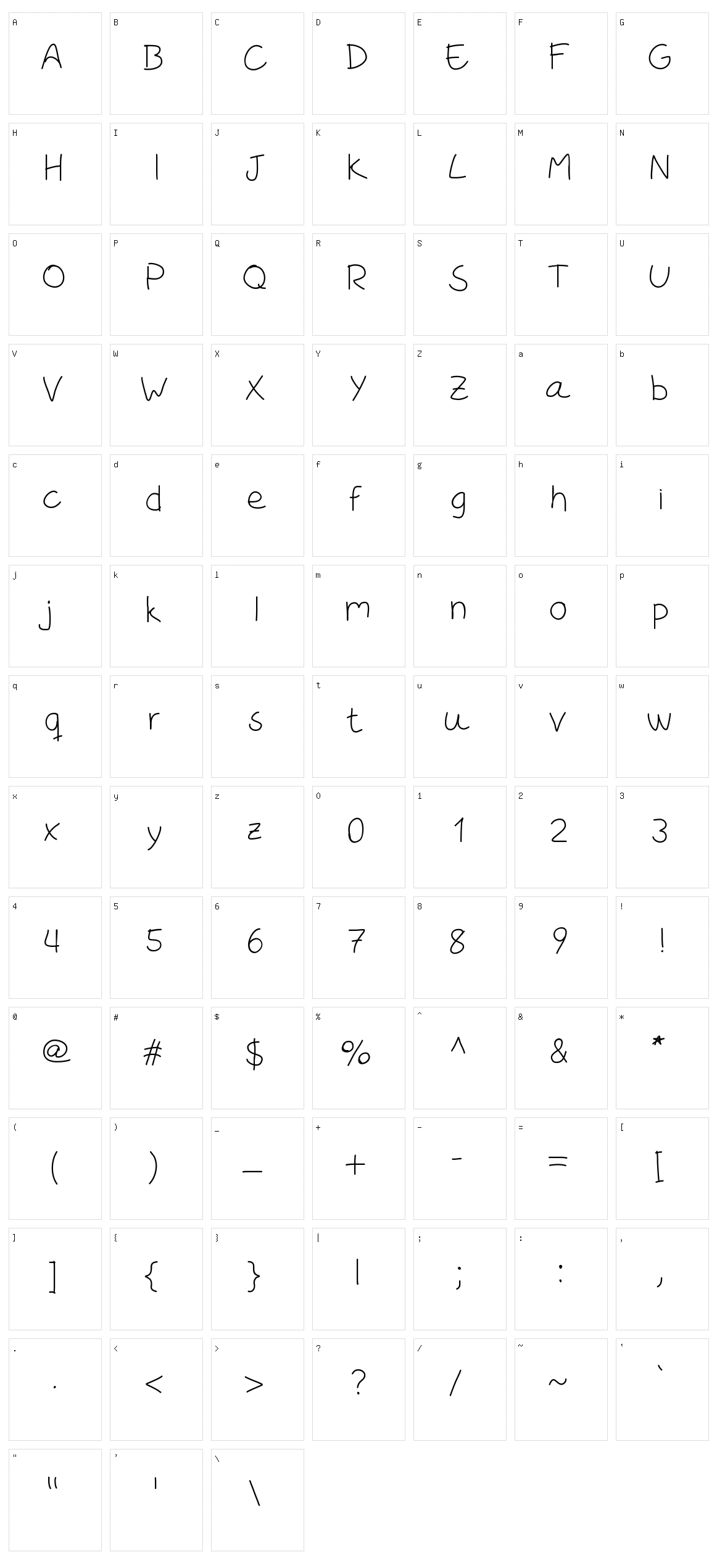 Rodrix Character Set