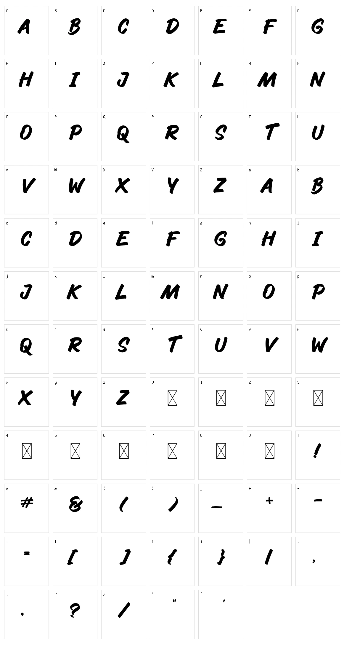 Rowan Maskide Character Set