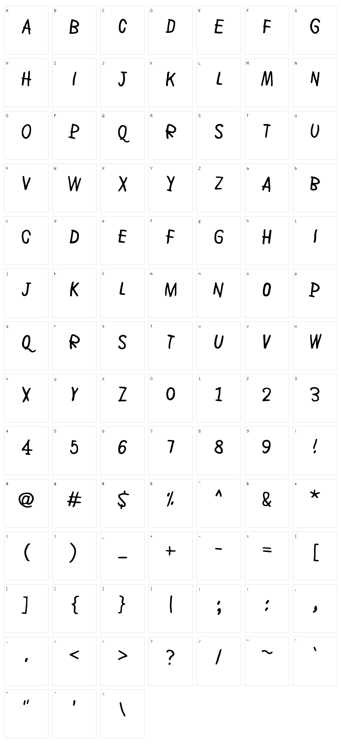 Rye Field Character Set