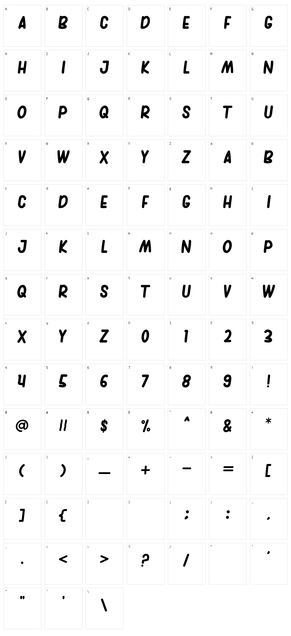 Sambi Lemon Character Set