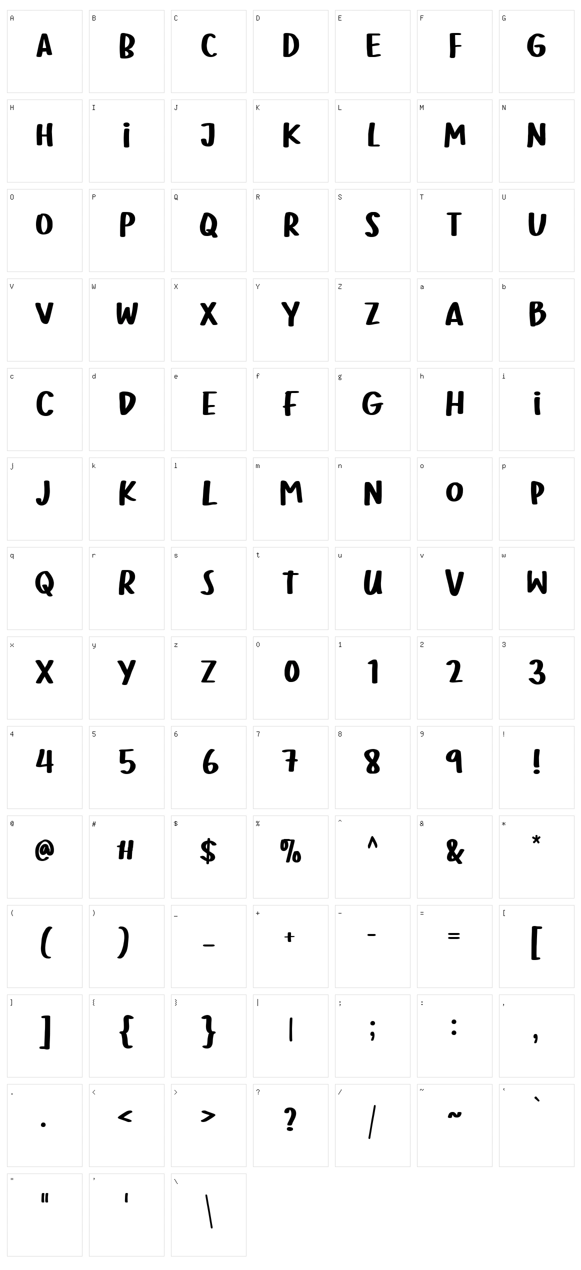 Seblak Mercon Character Set