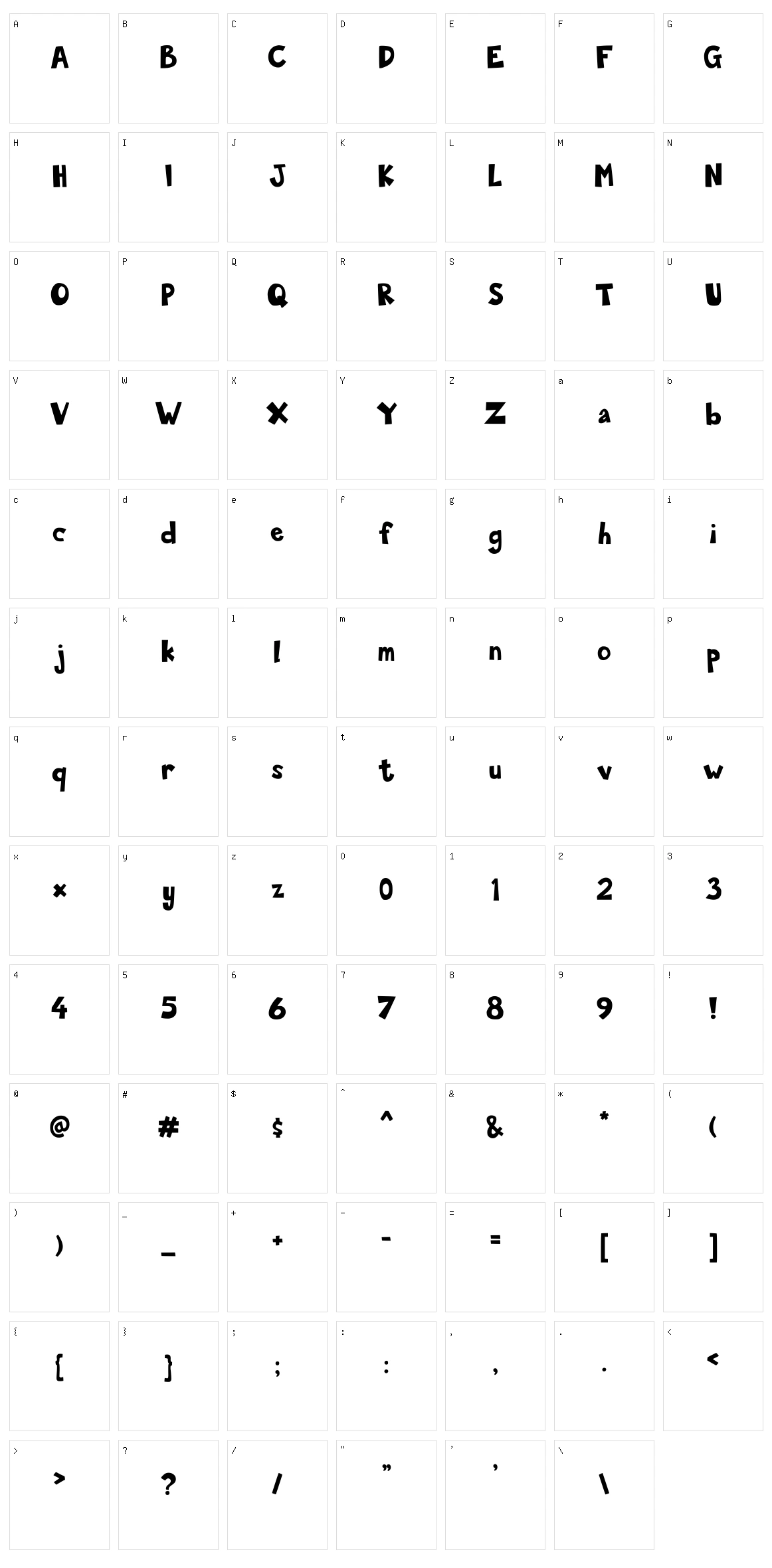 Shaped Corner Character Set