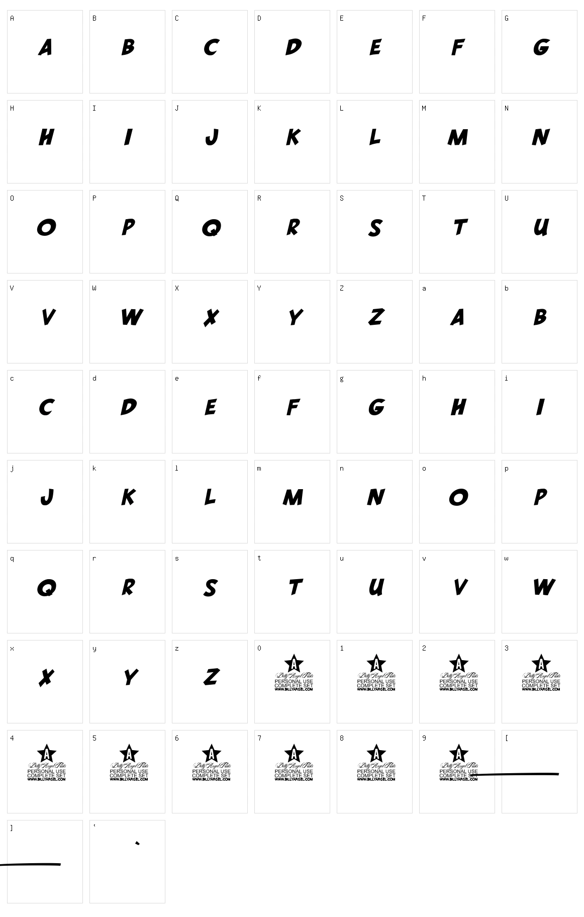 Simplicity Character Set