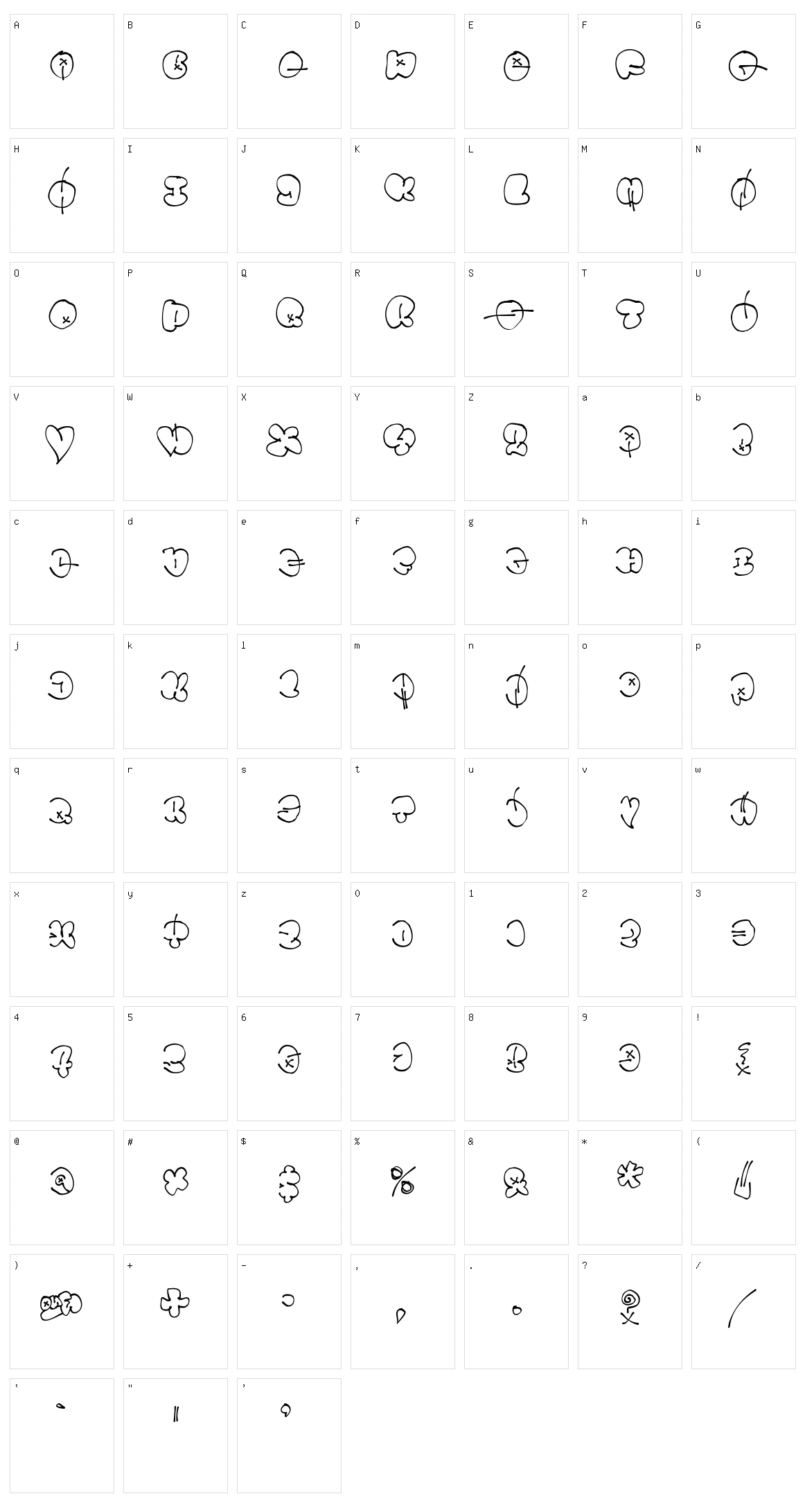 Throwupz Character Set