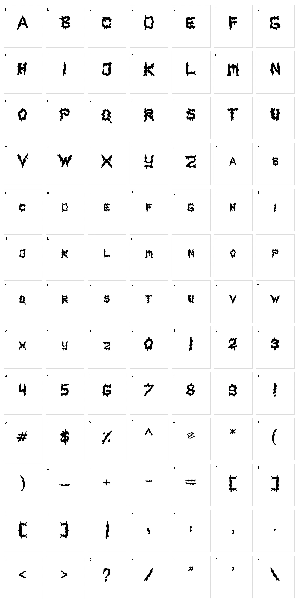 Slabs Character Set