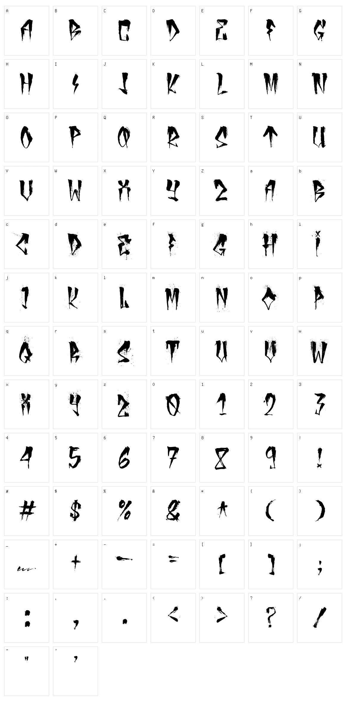 Urban Decay Character Set