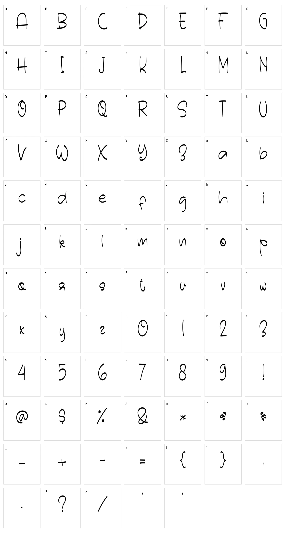 Snowman Character Set