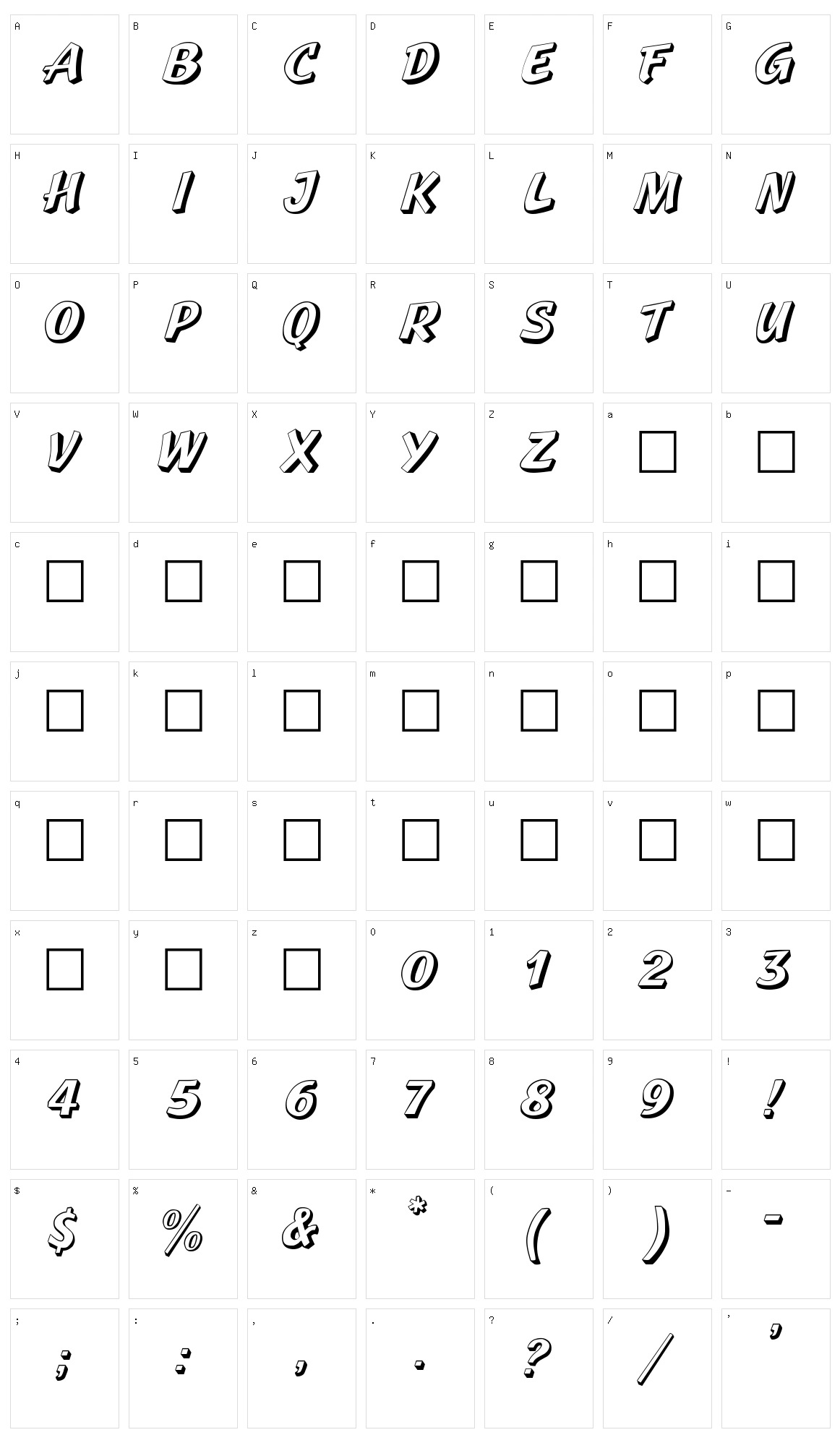 Sprague Character Set