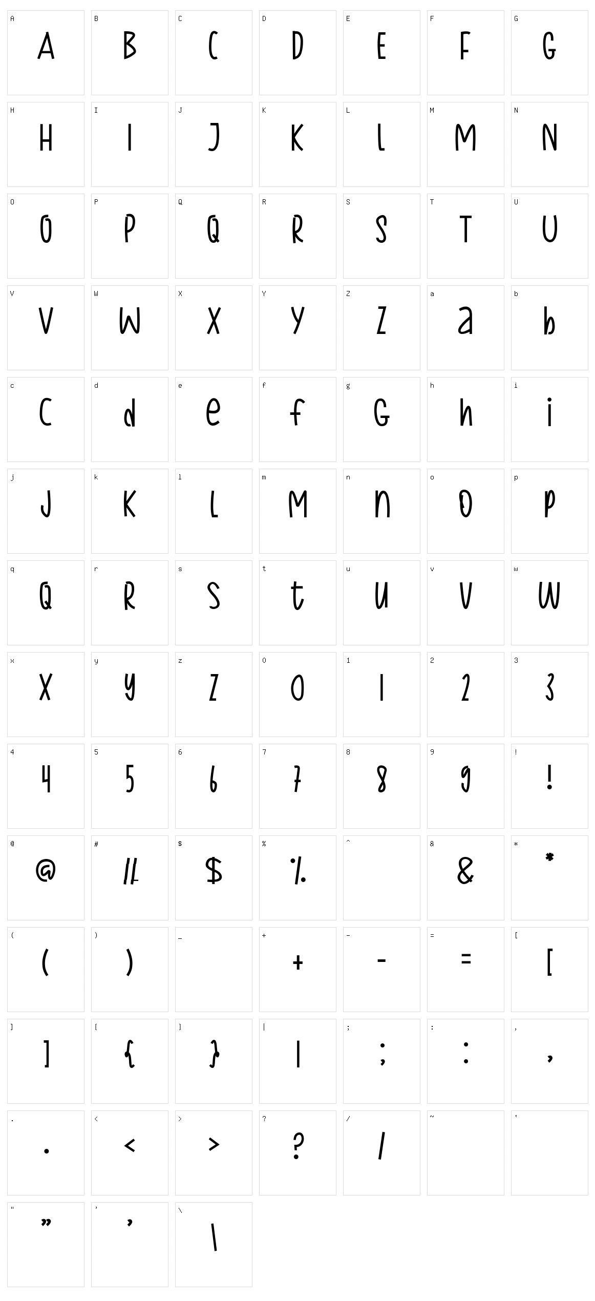 Staytune Character Set
