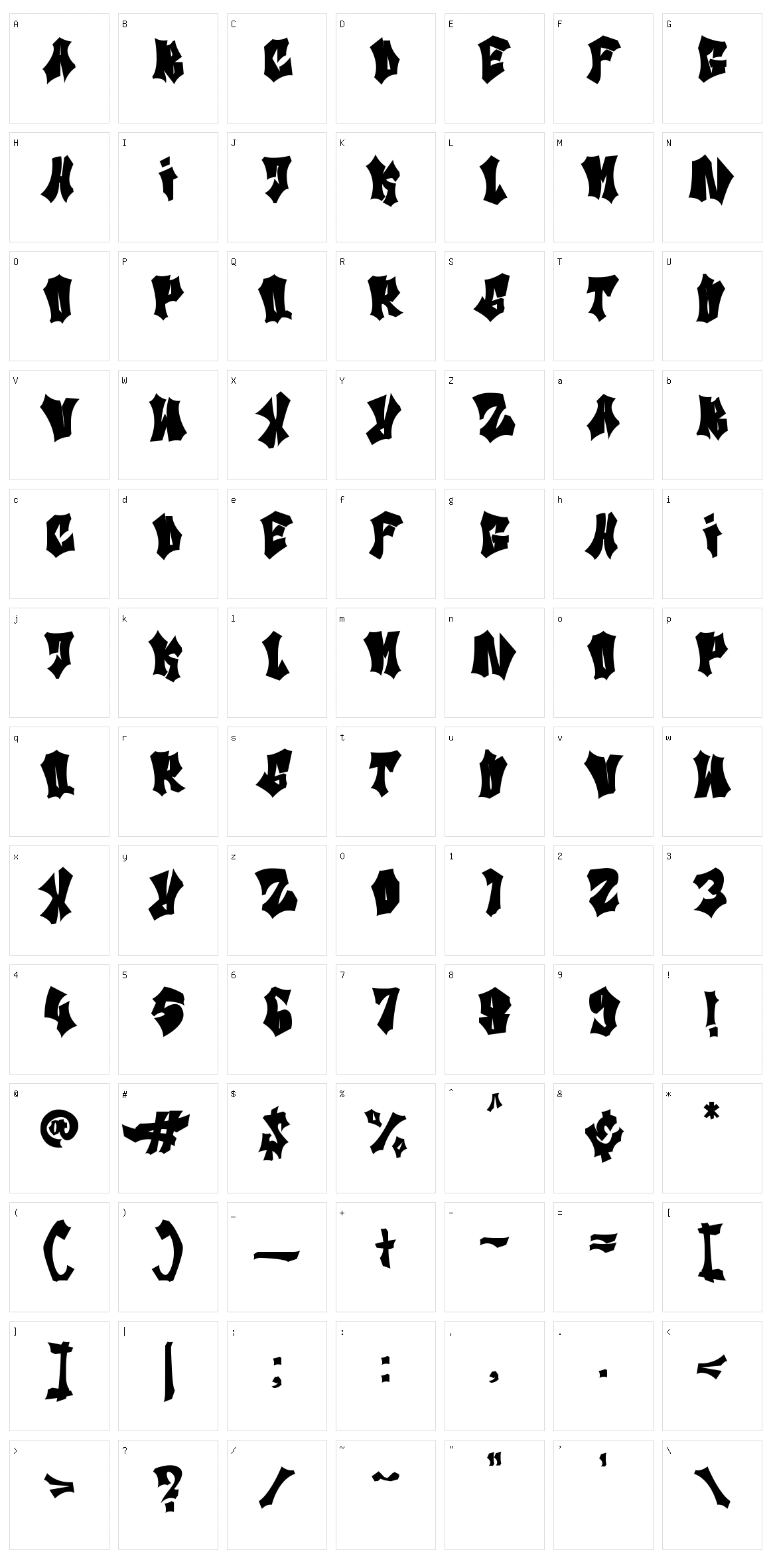 Bat Liar Character Set