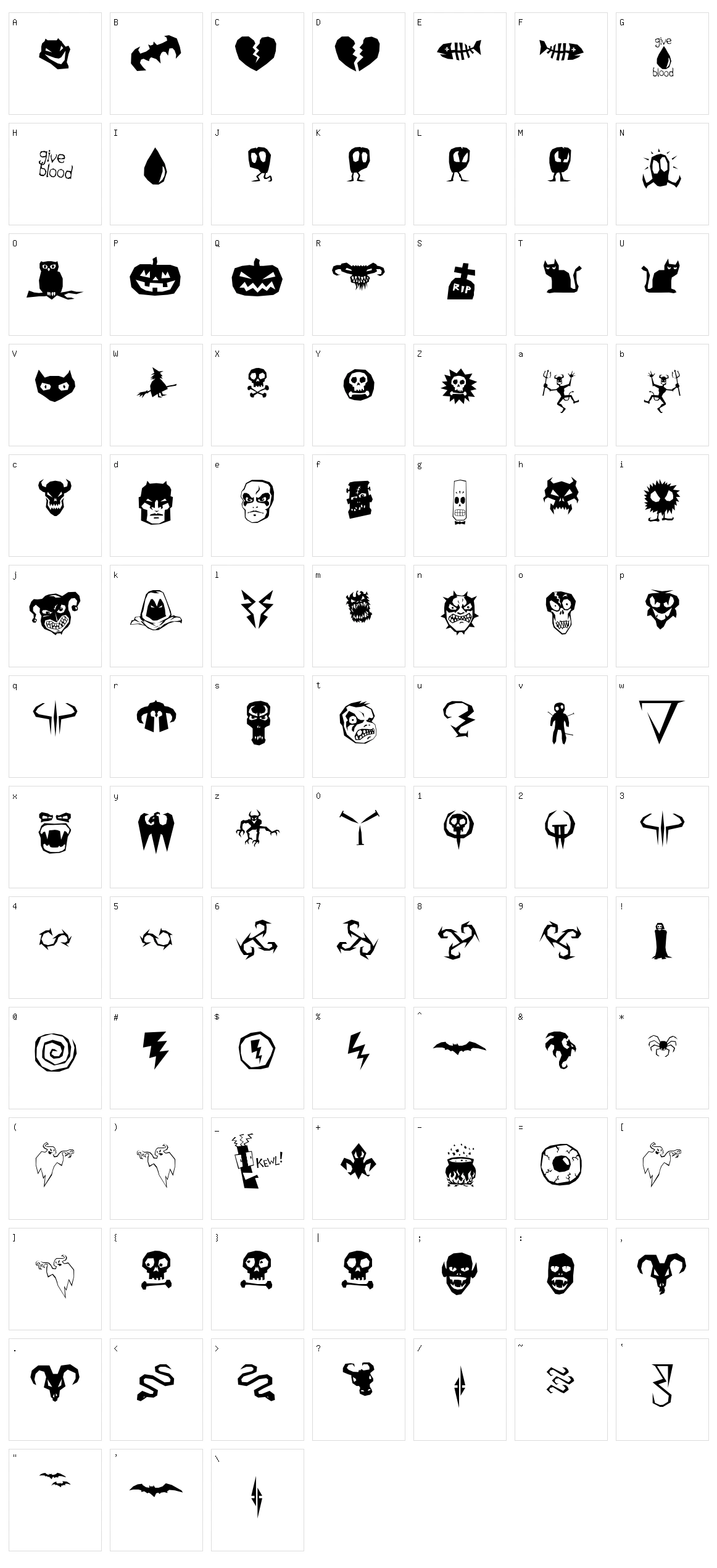 Ill October 98 Character Set