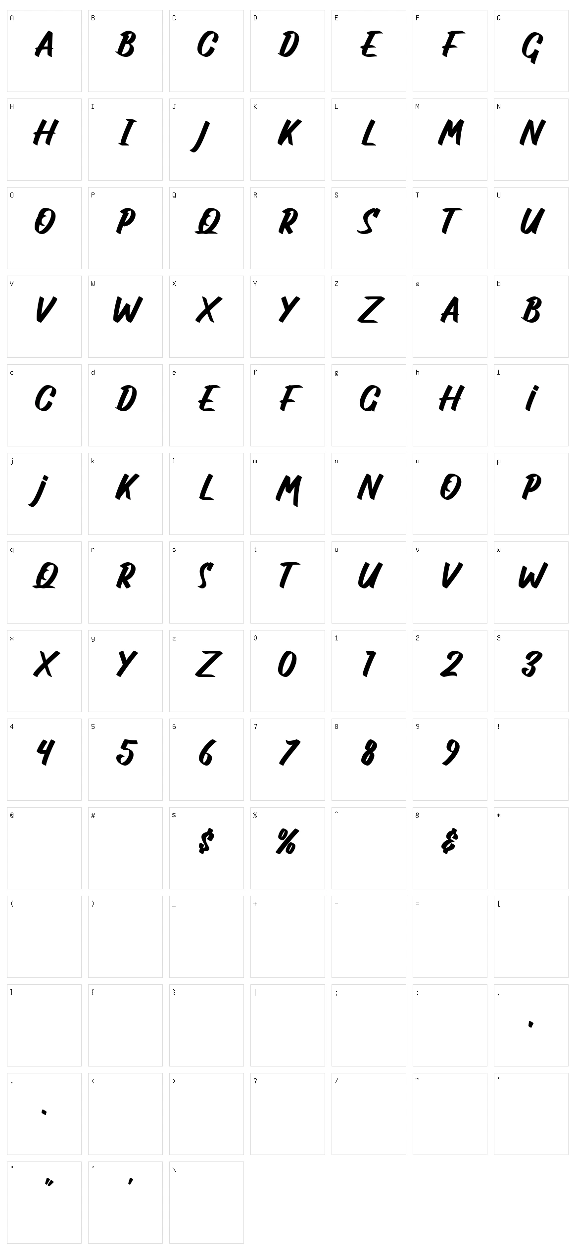 The Arivale Character Set