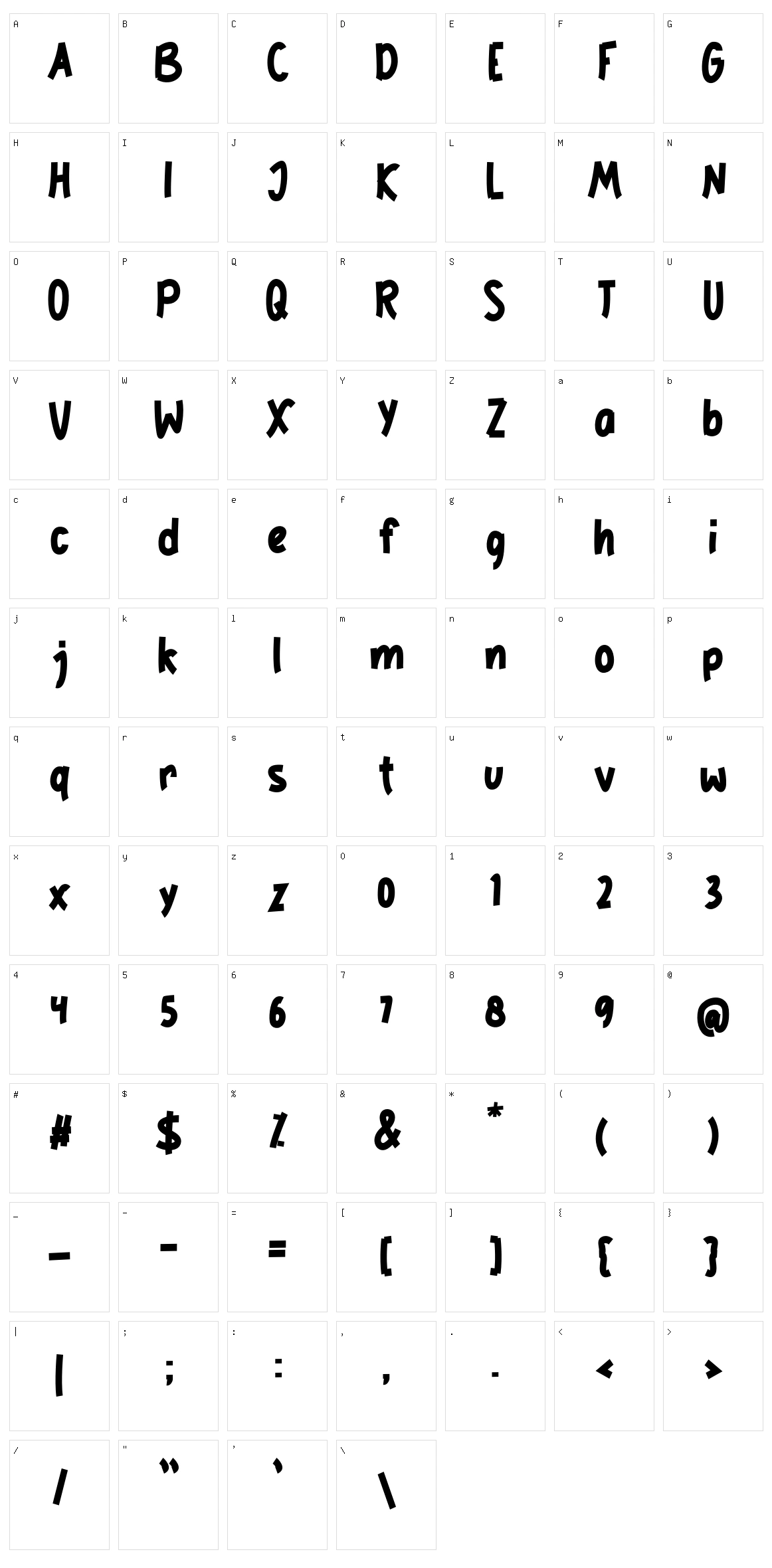 The Lucky Character Set