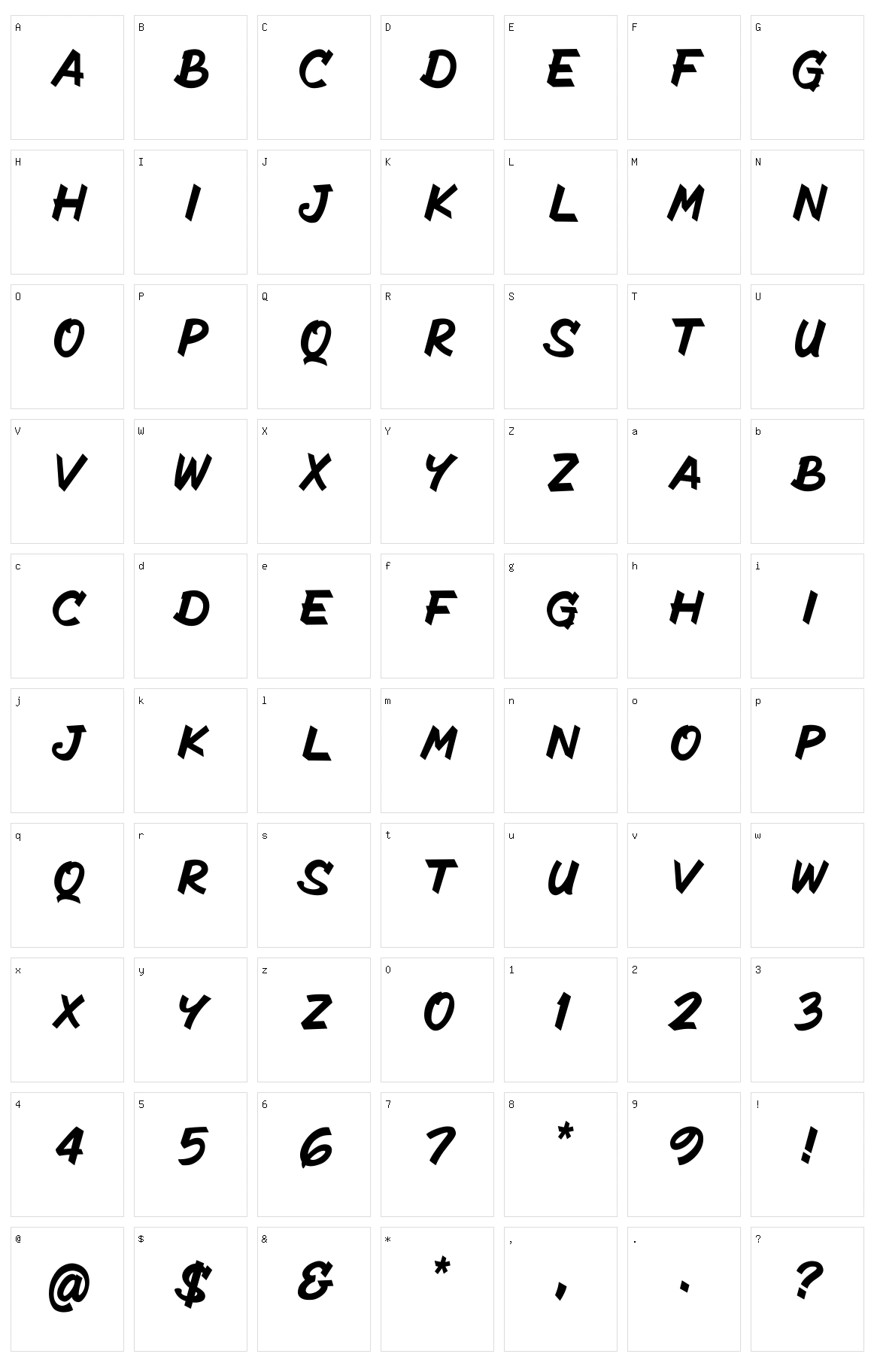 The Radicools Character Set