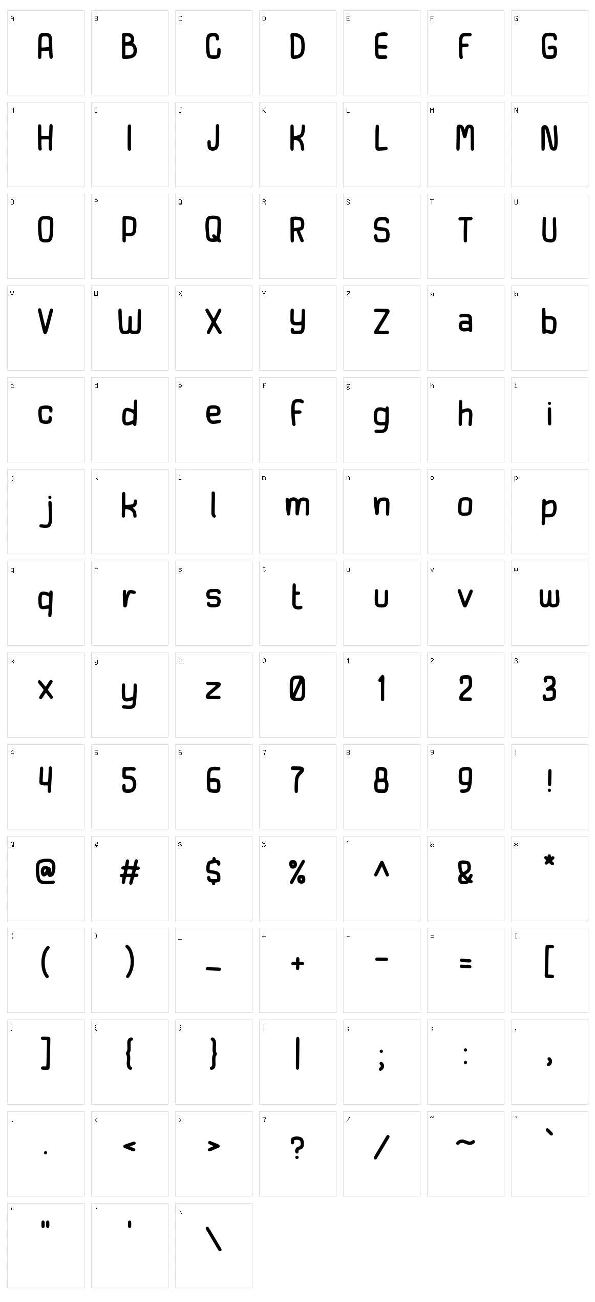 Thousand Sunny Character Set