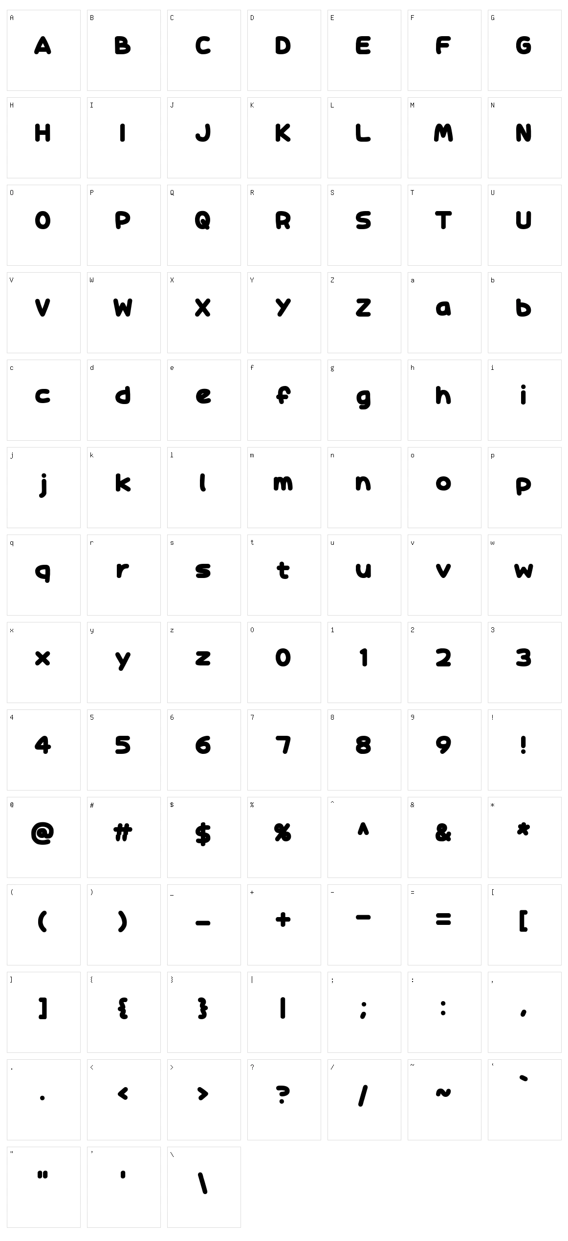 Tintenfische Character Set