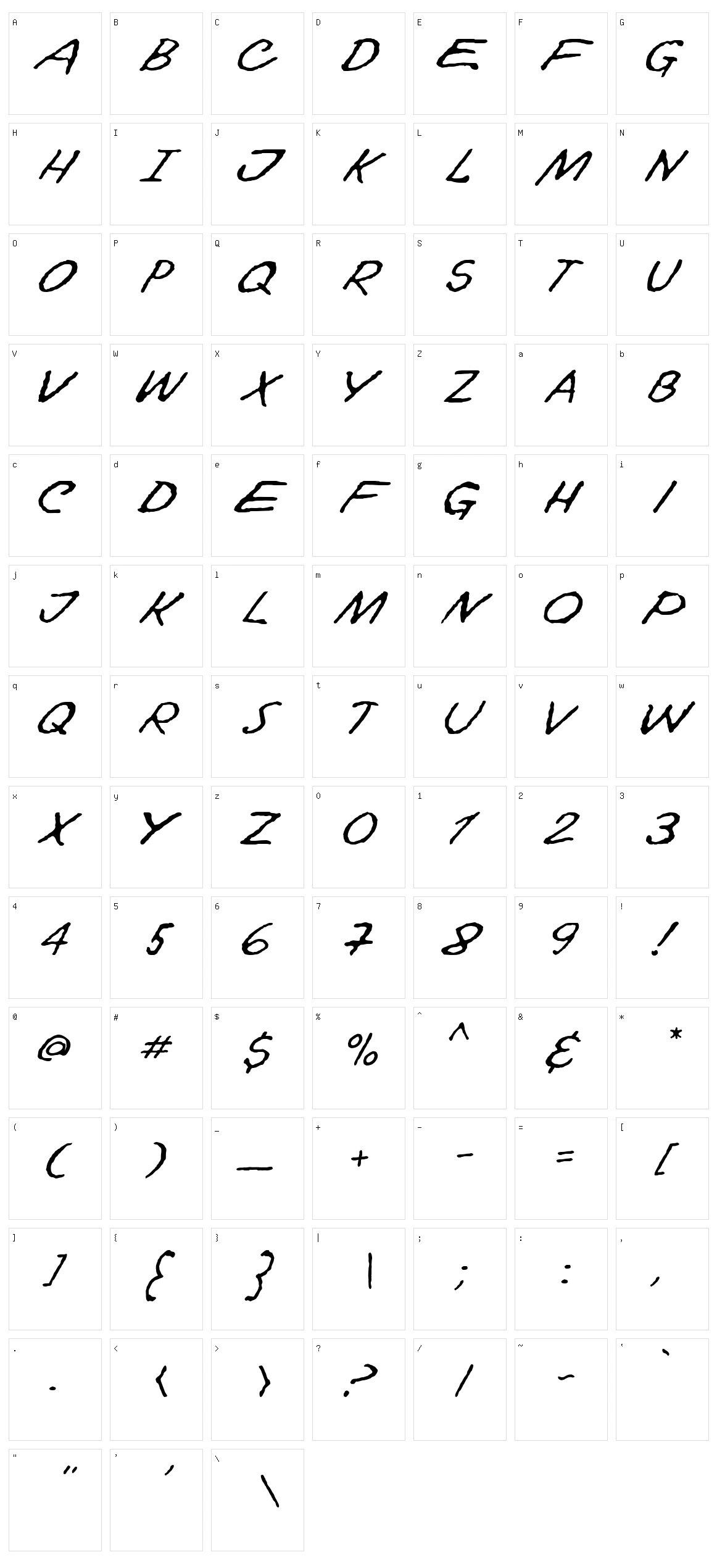 Topuz Character Set