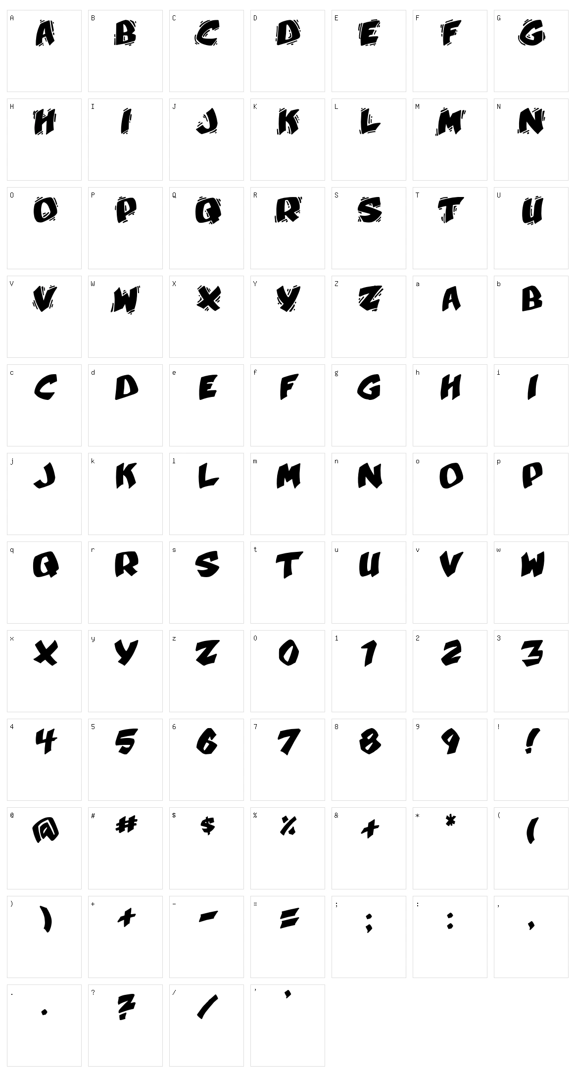 Umberto Character Set