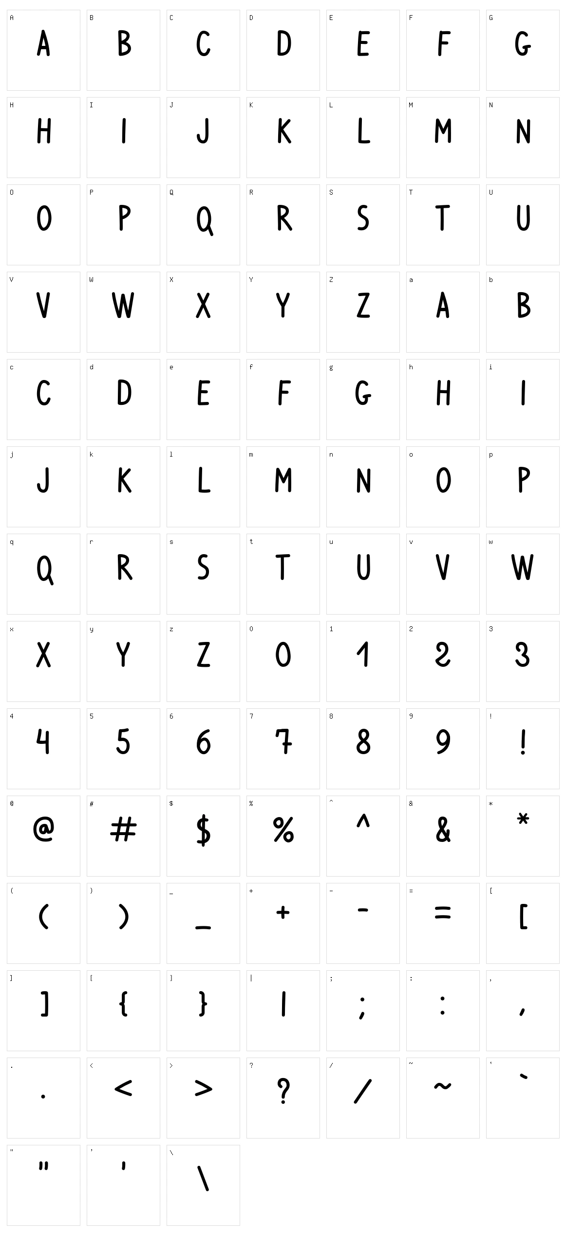 Ventura Edding Character Set