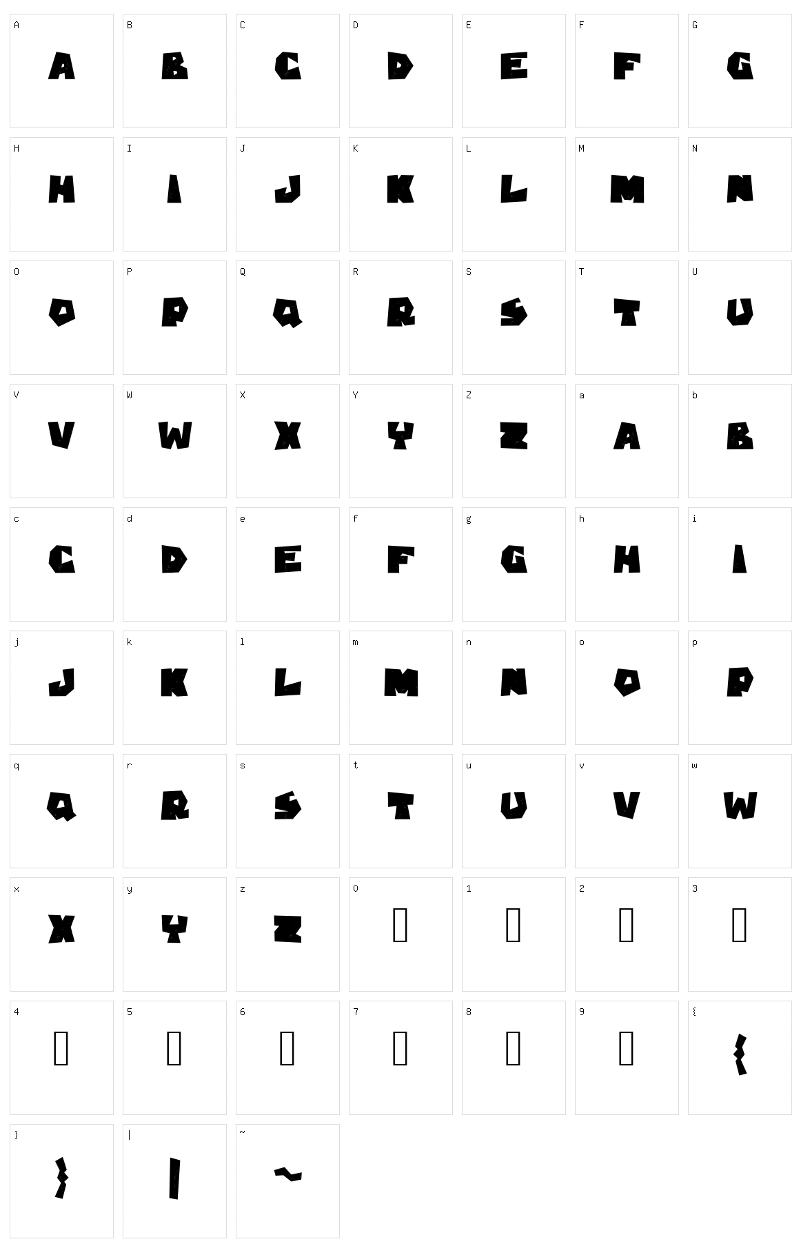 Vuku Character Set