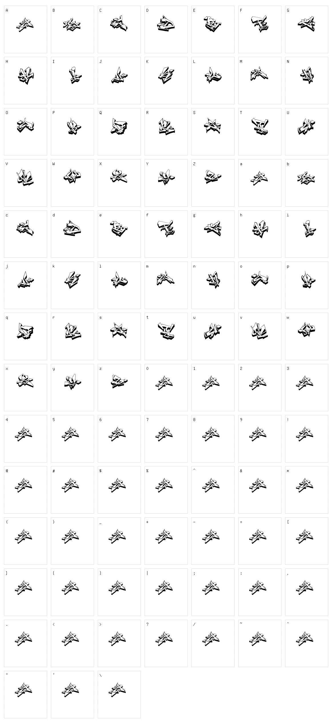 Diel Character Set
