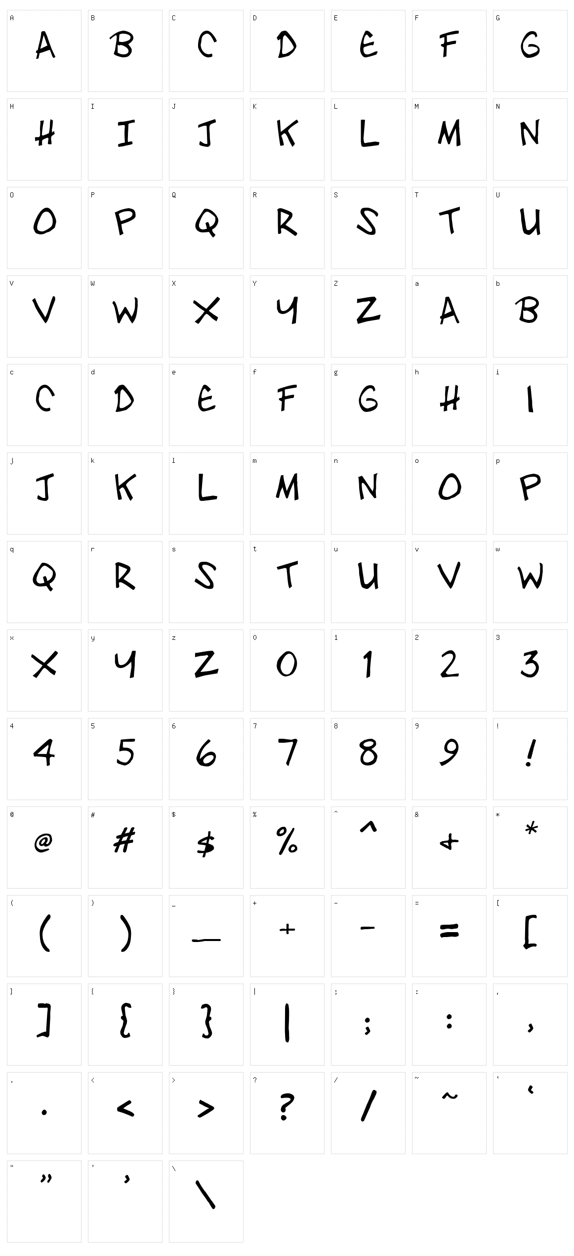 Zebtoonz Character Set