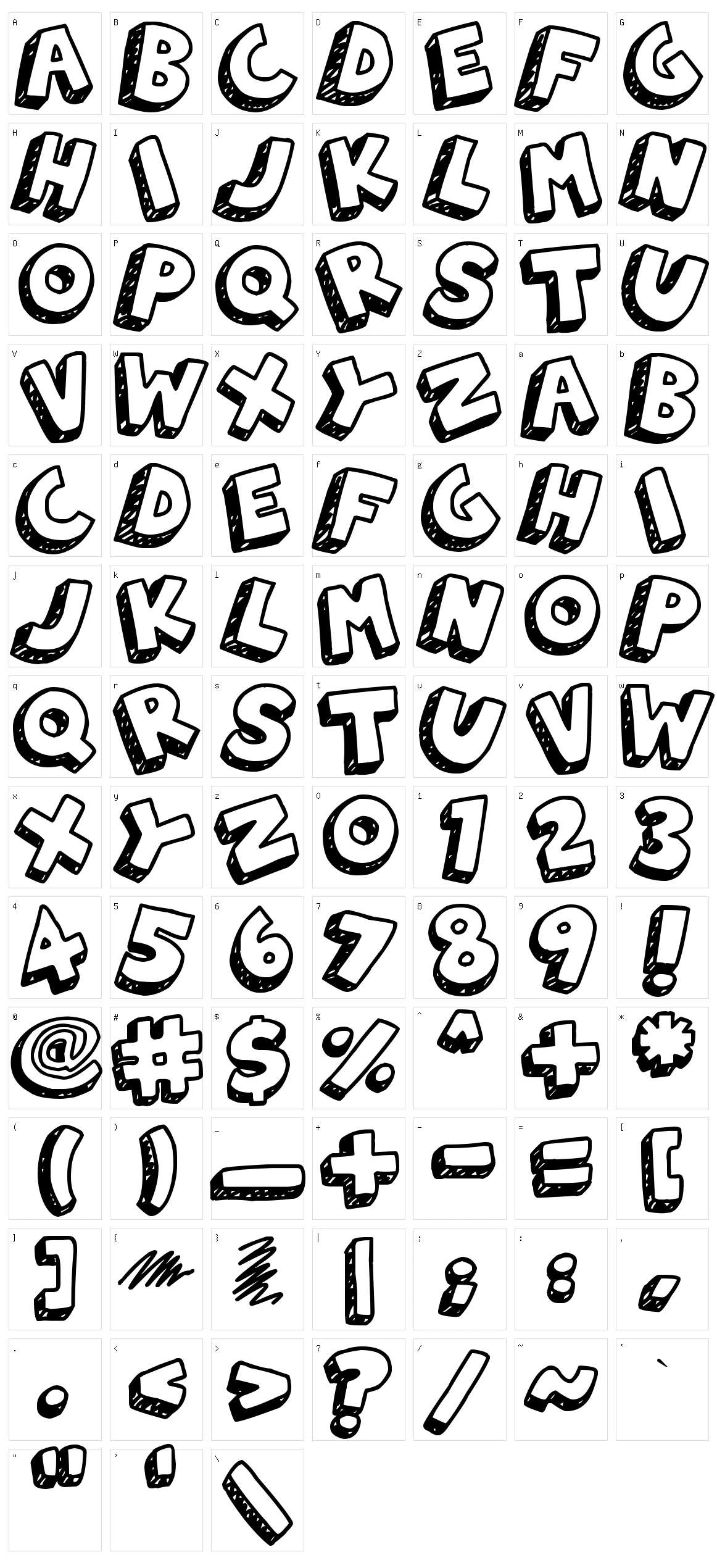 3D Hand Drawns Character Set