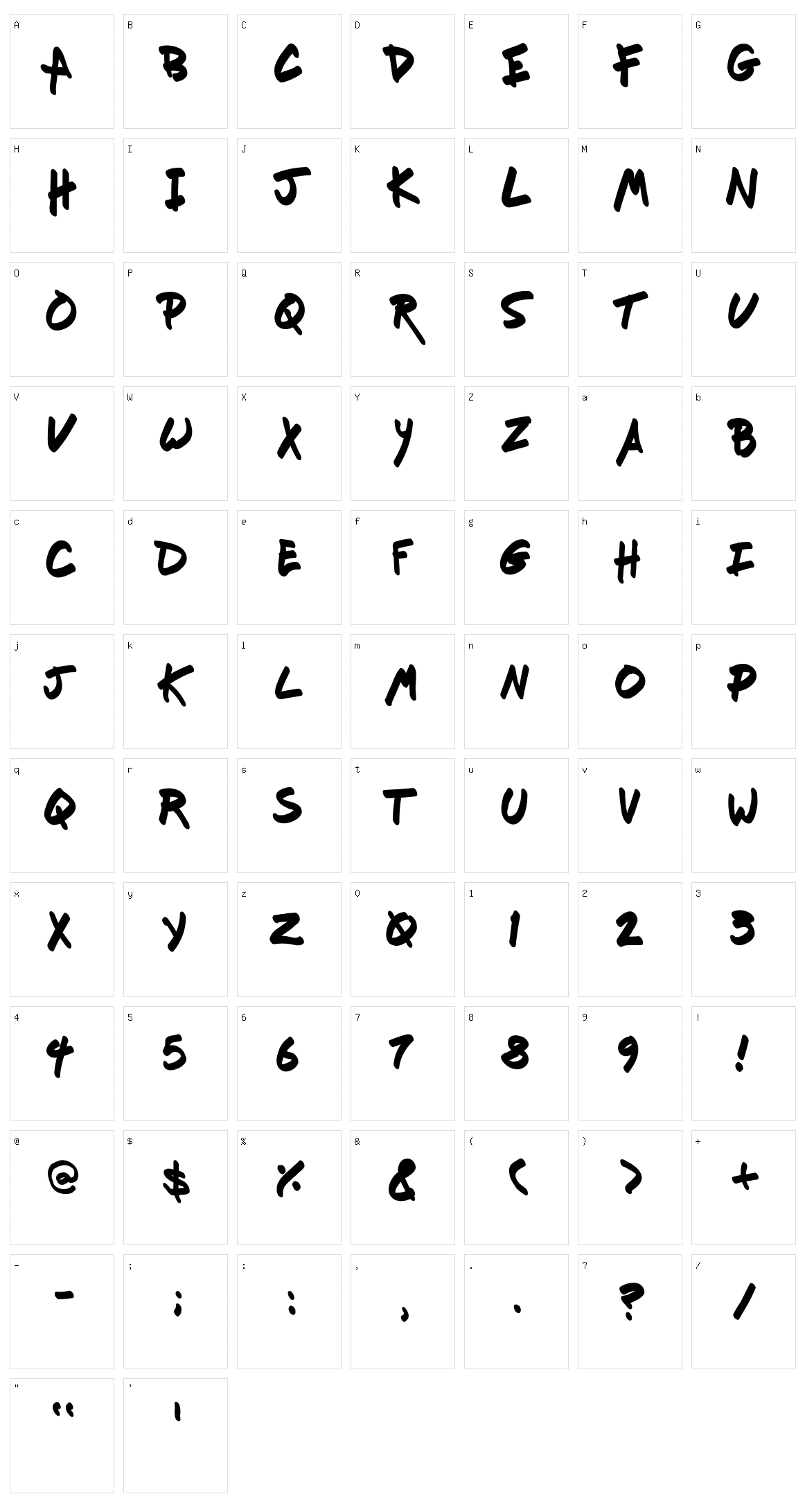 Fresh Marker Character Set