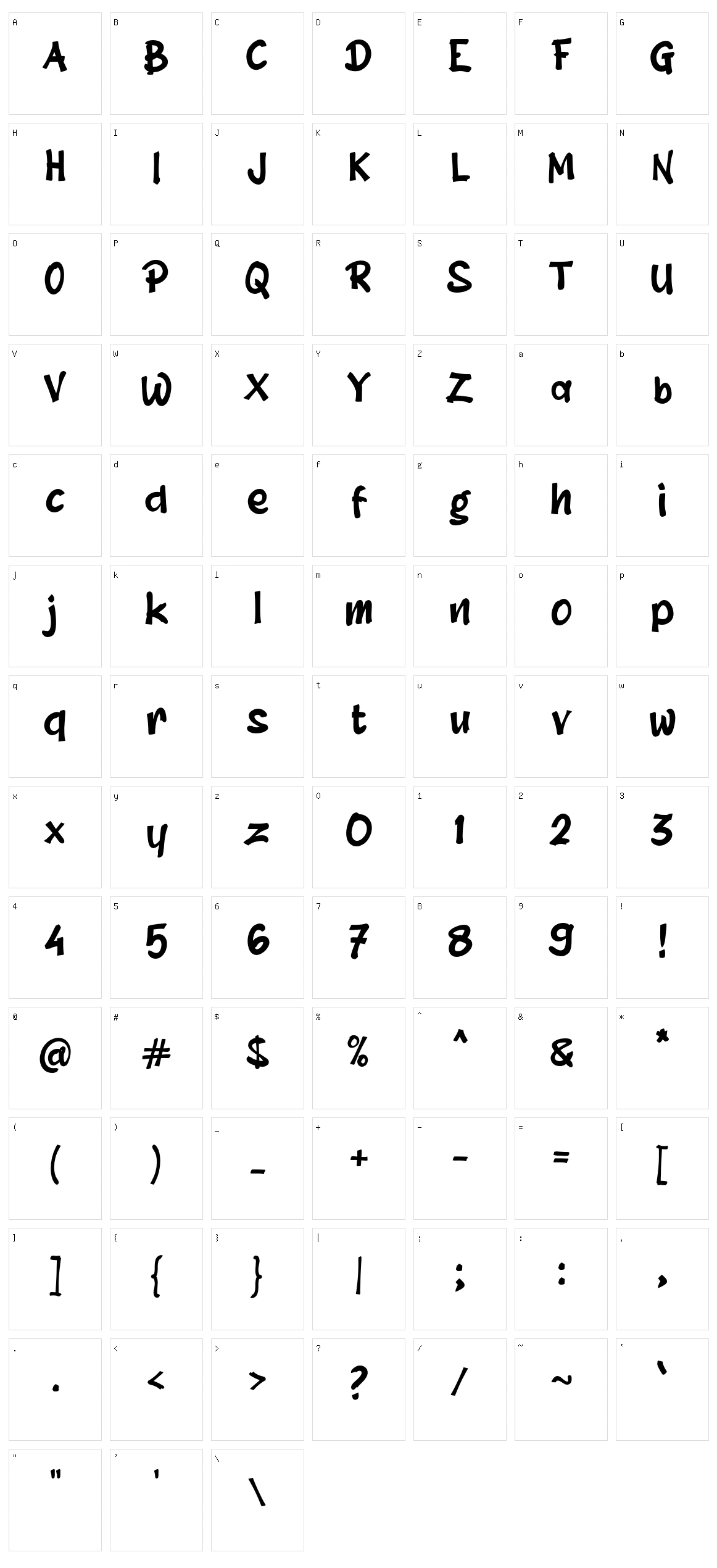 A Anggota Character Set