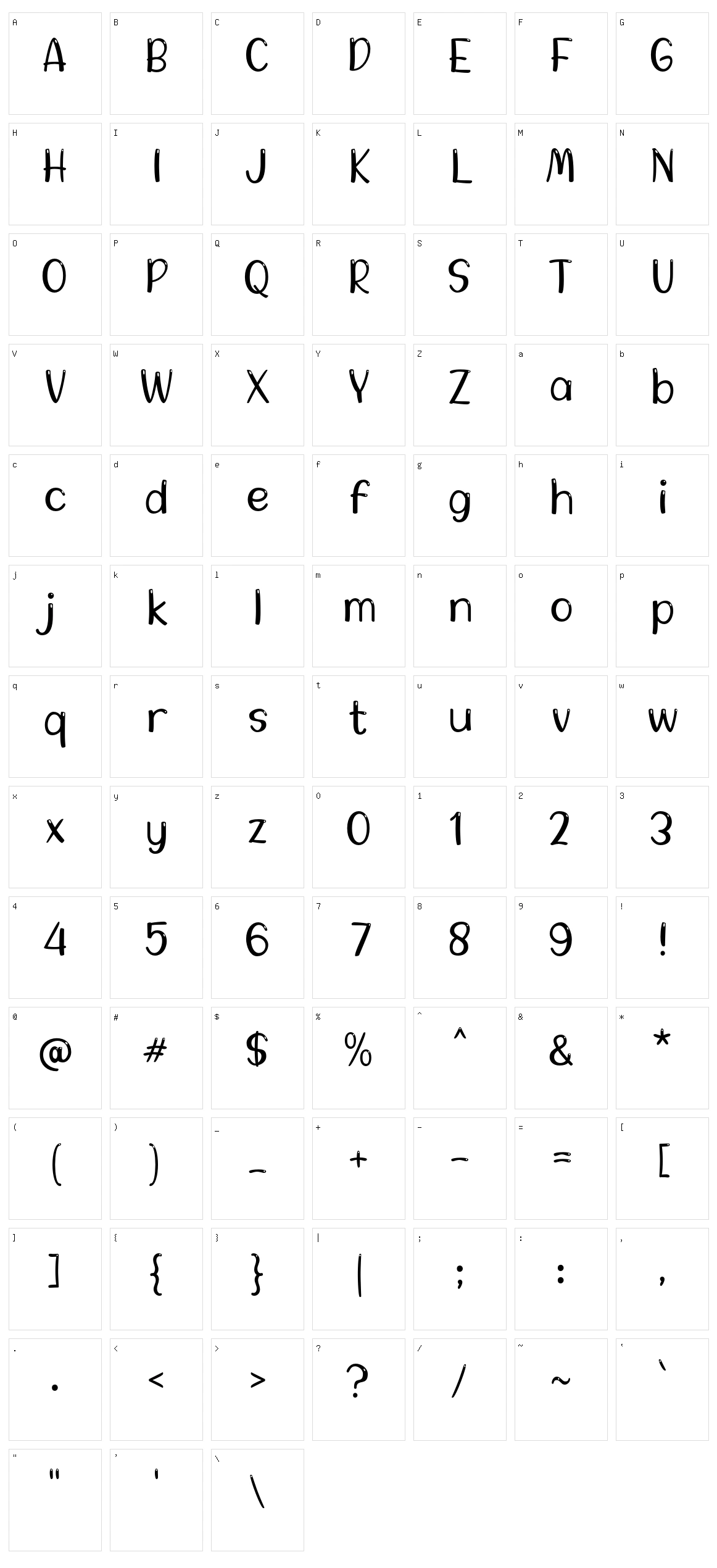 a Arbei Berry Character Set