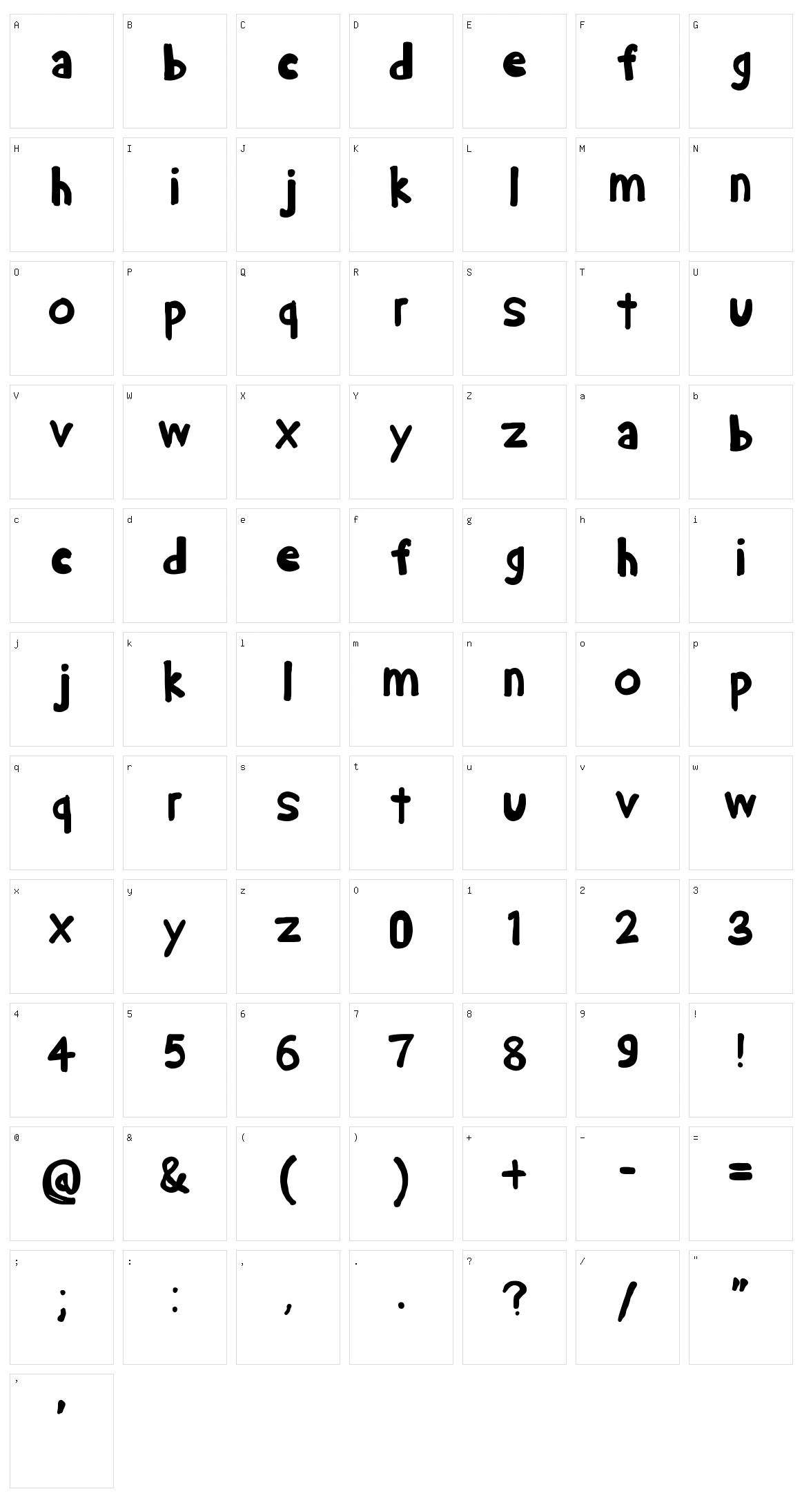 Ace Gaffigan Character Set