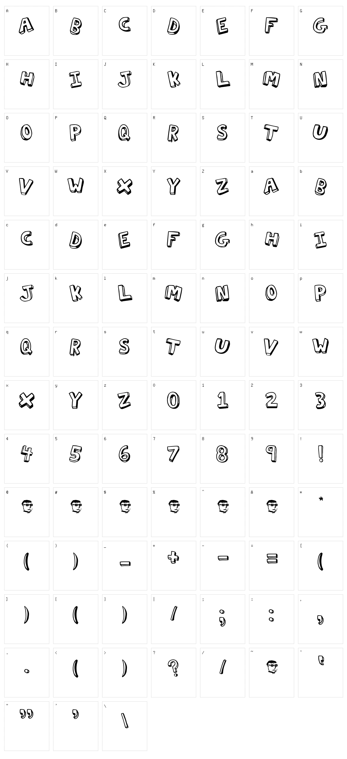 Action Jackson Character Set