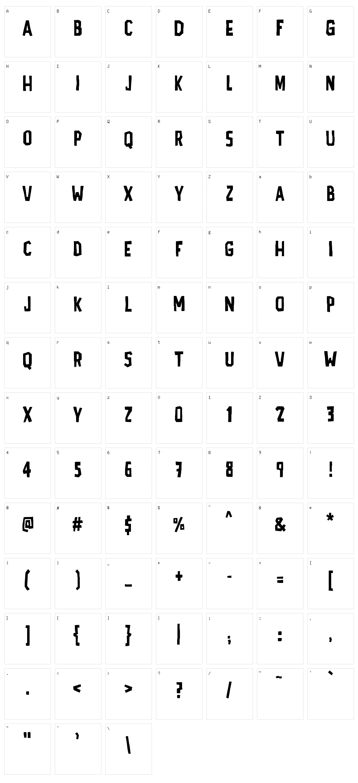 AD Polaquita Character Set