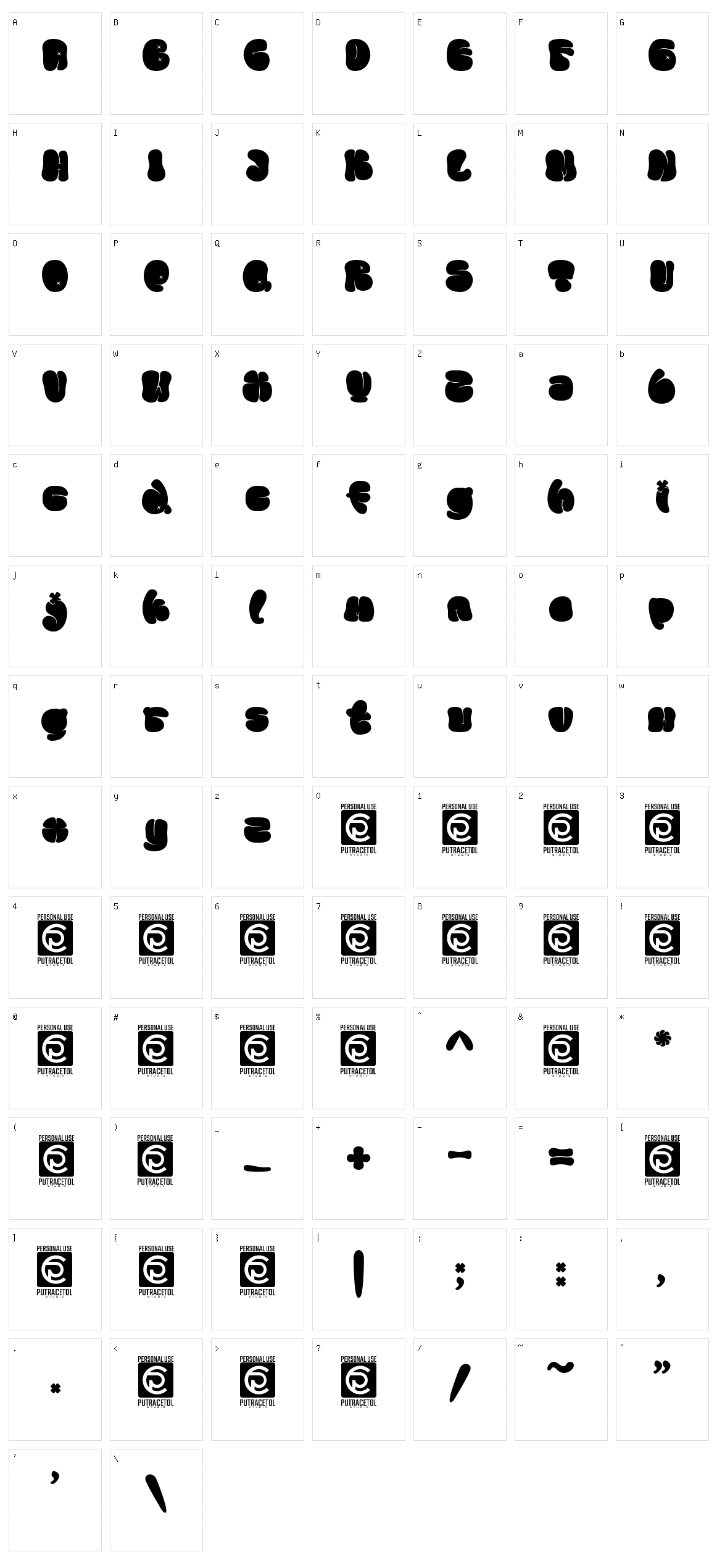 The Bold Street Character Set