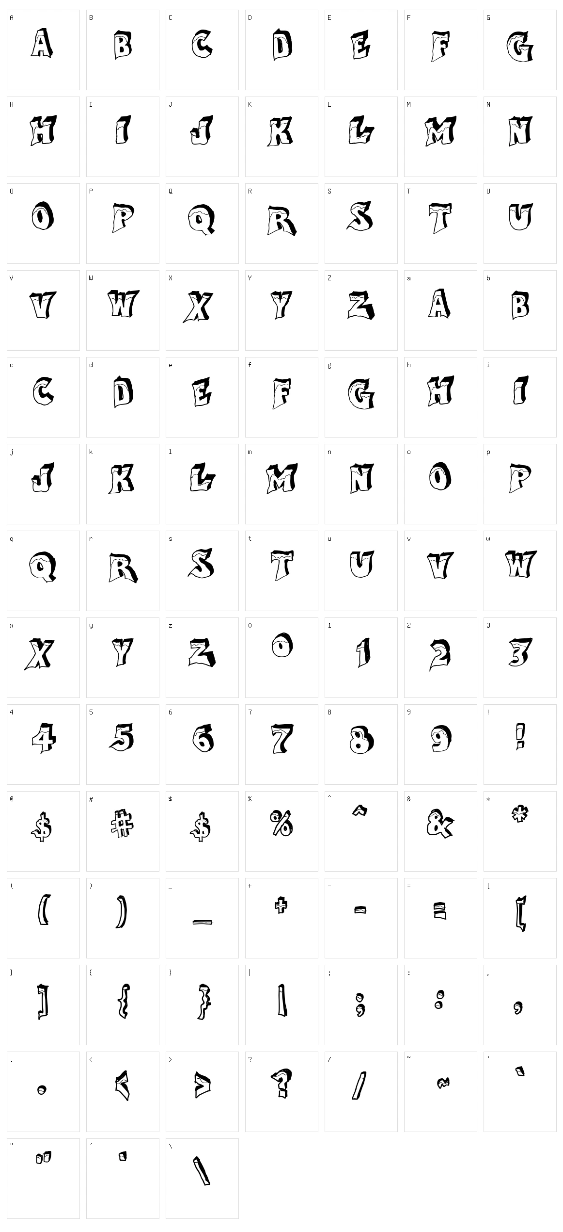 After Cheret Character Set