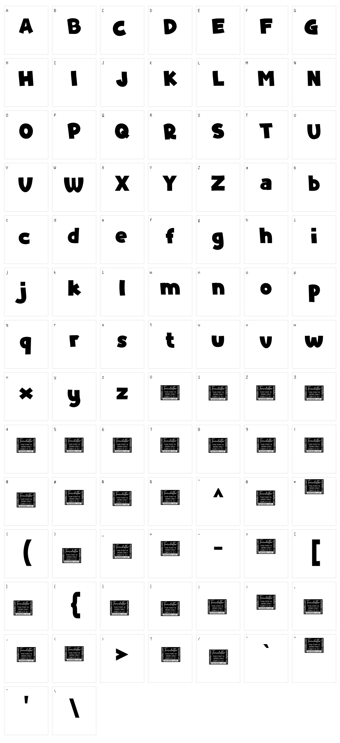 Ageer Character Set
