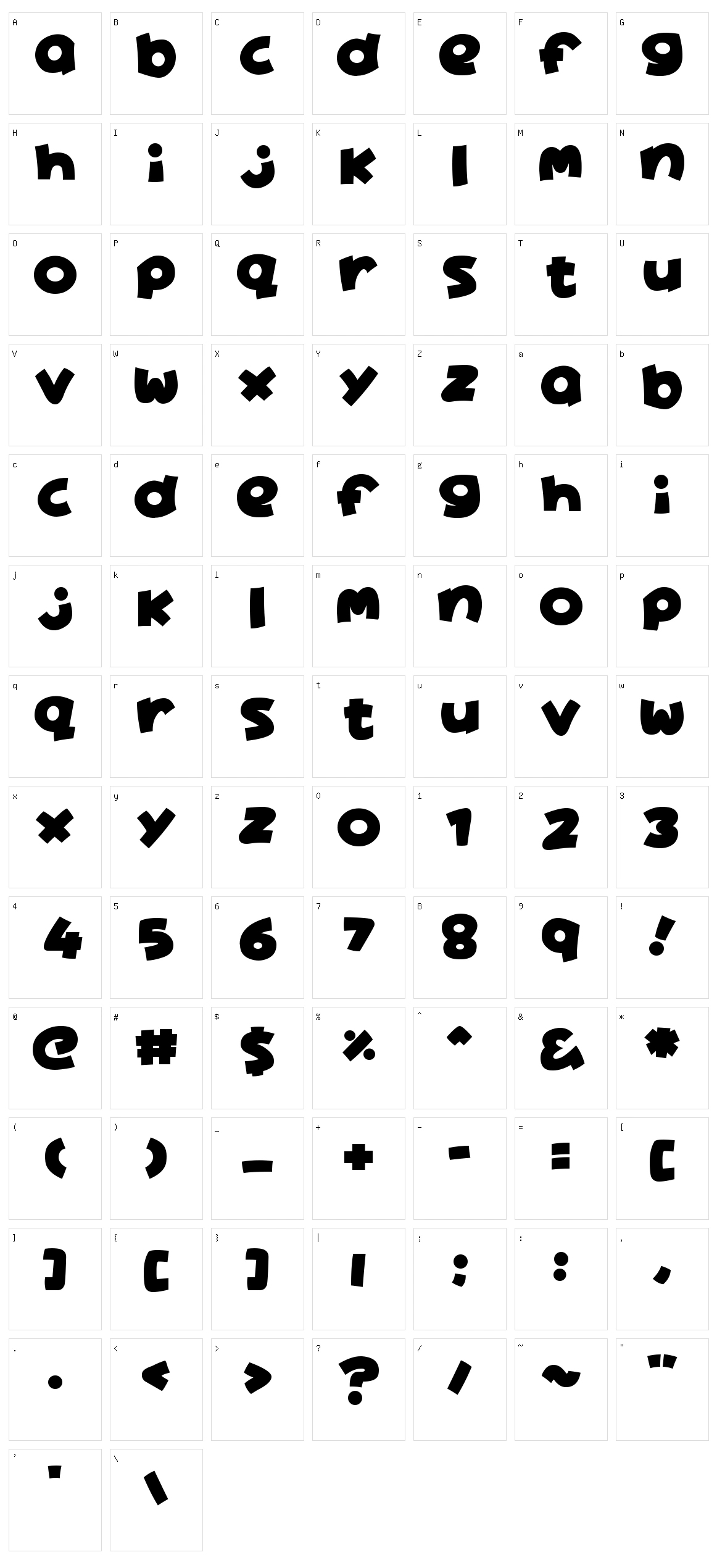 Aine Character Set
