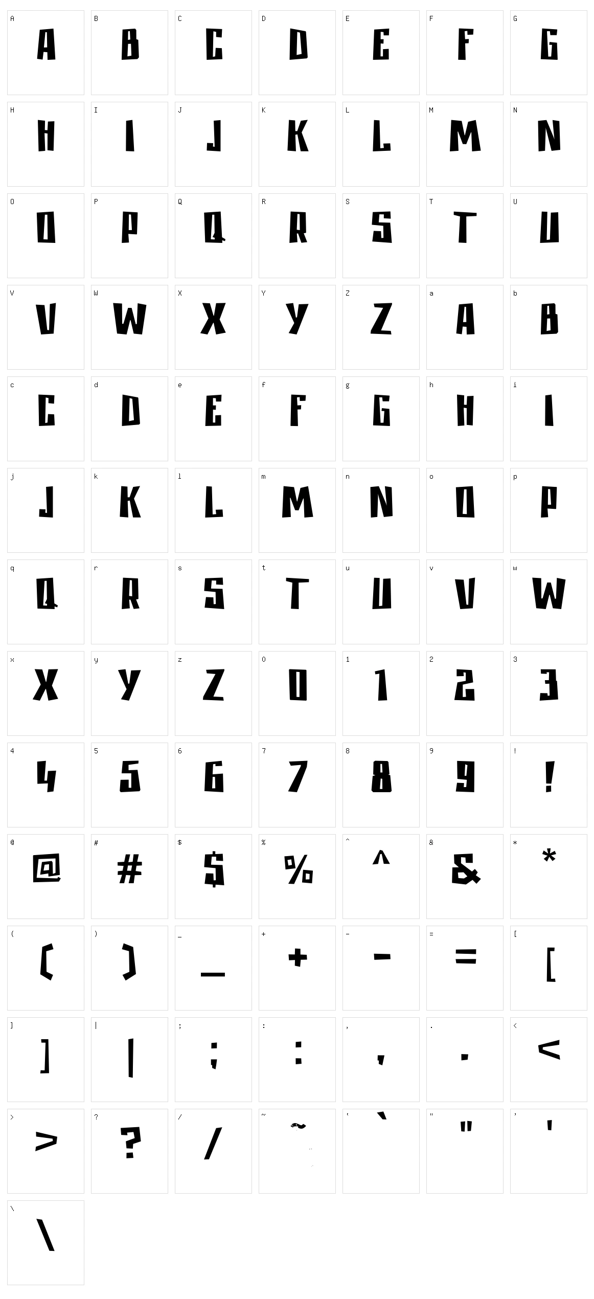 Alduur Character Set