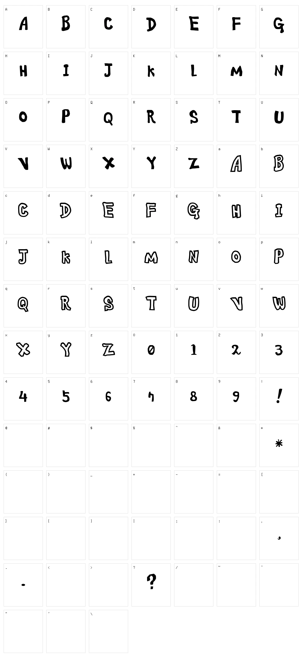Ananda Character Set