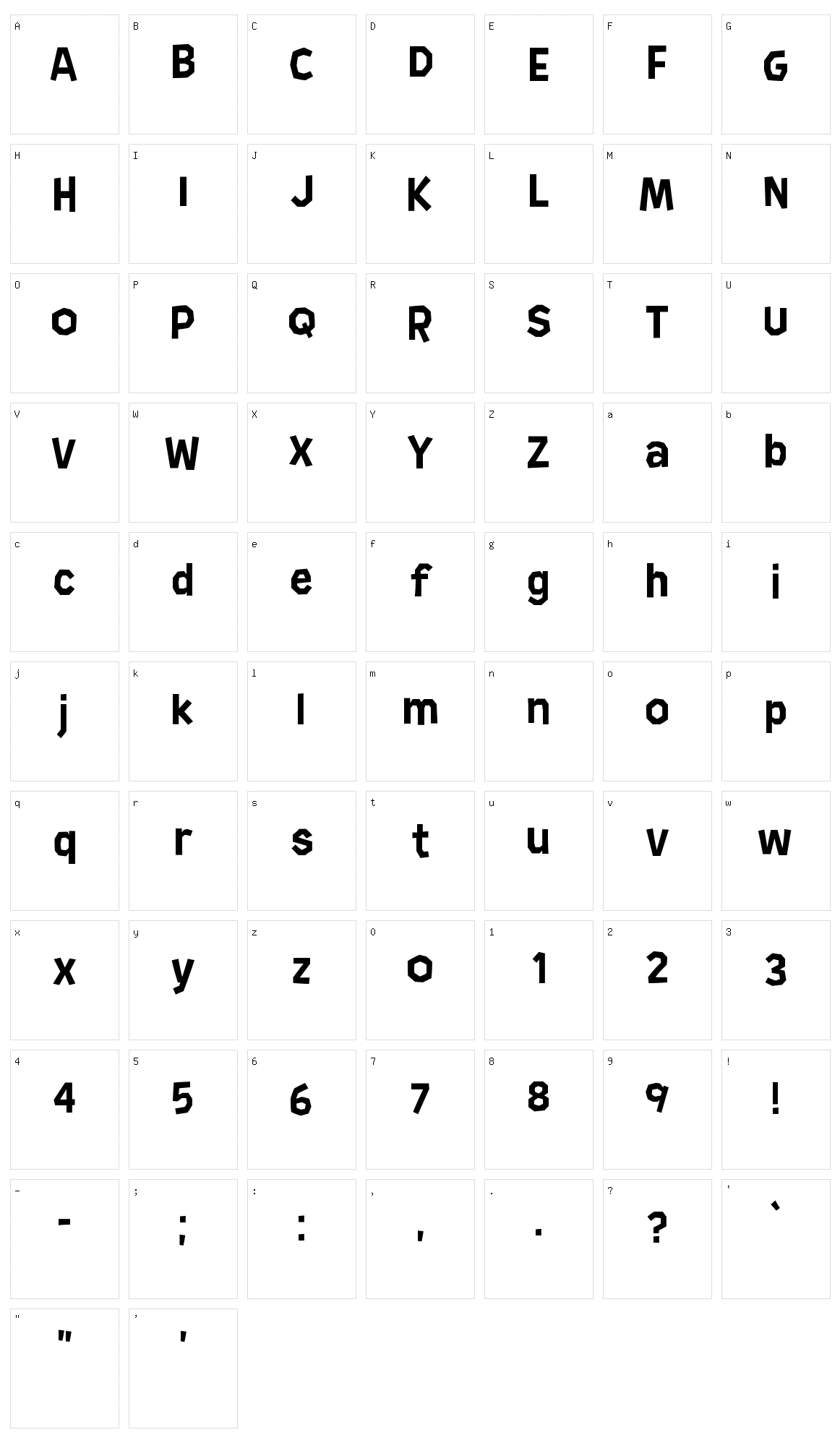 Ander Hedge Character Set