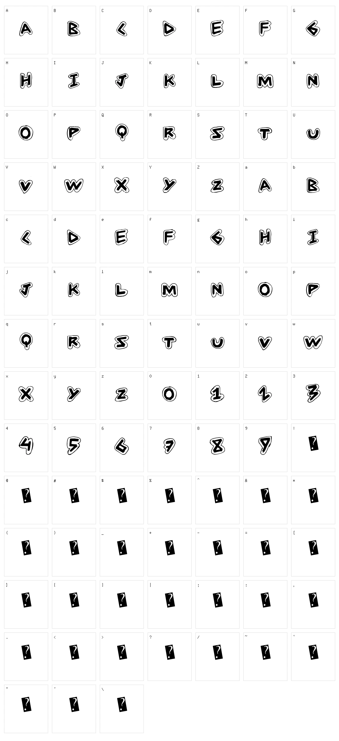 Angle Stroke Character Set