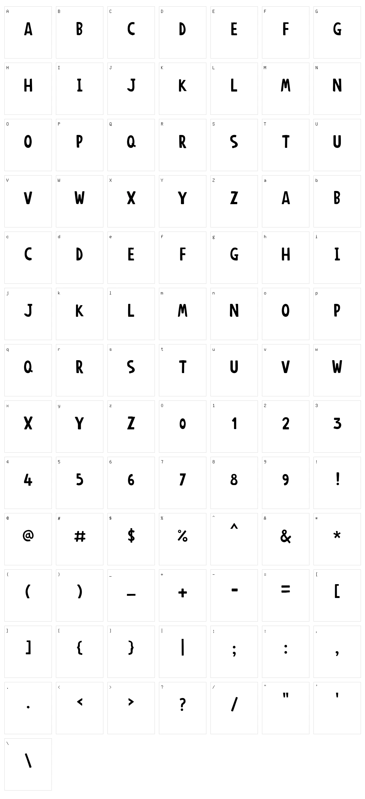 Anonim Round Character Set