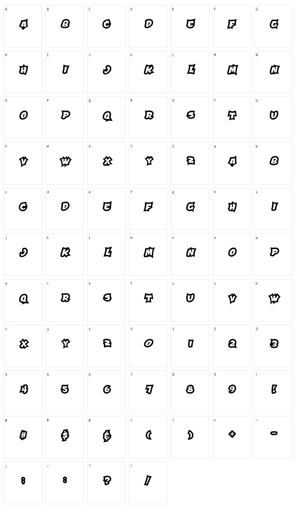 Qaddal Character Set
