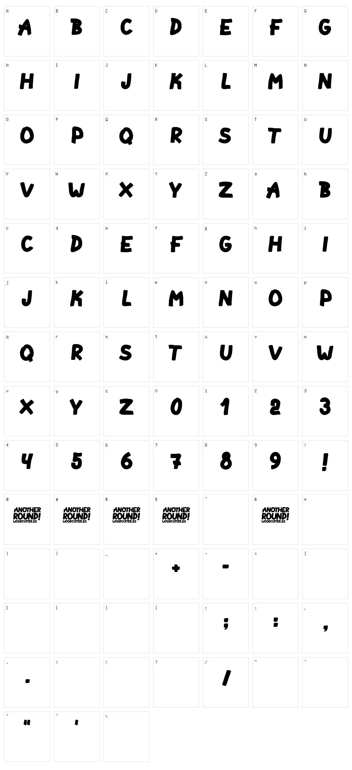 Another Round Character Set