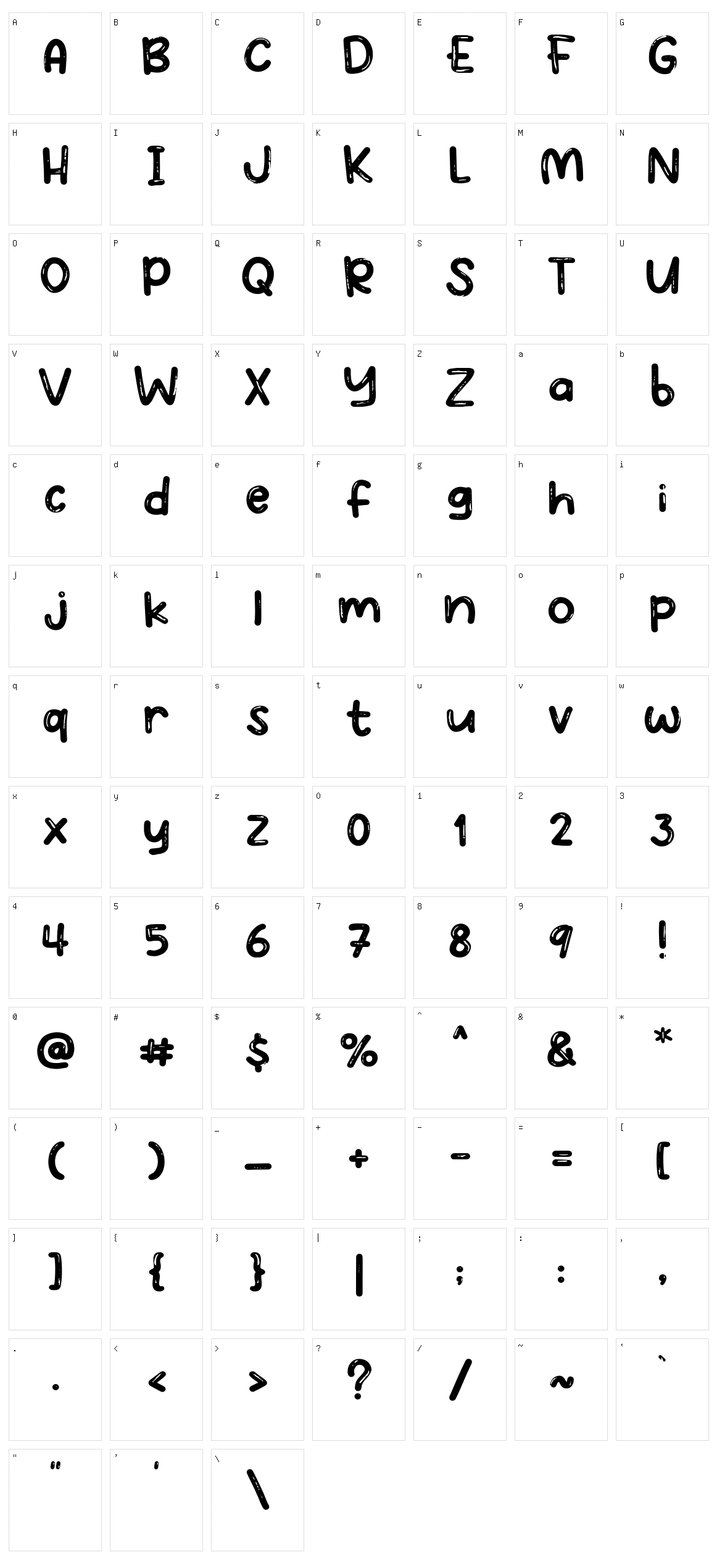 Apasih Character Set
