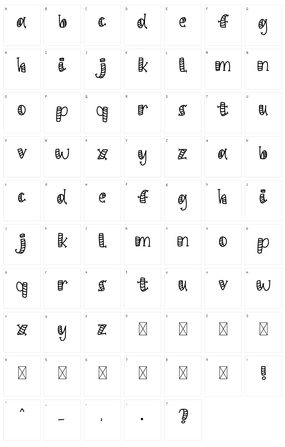 Arsyi Character Set