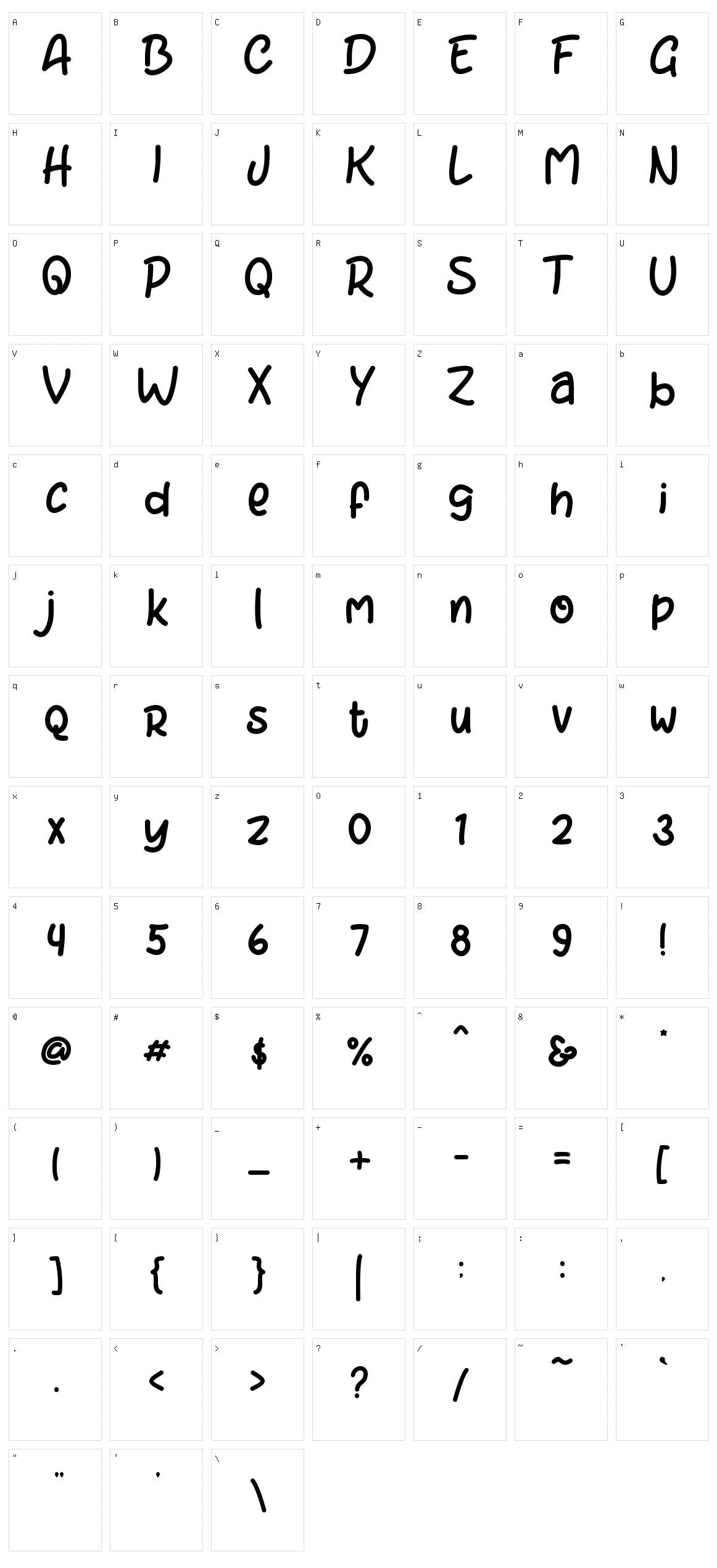Arthury Character Set