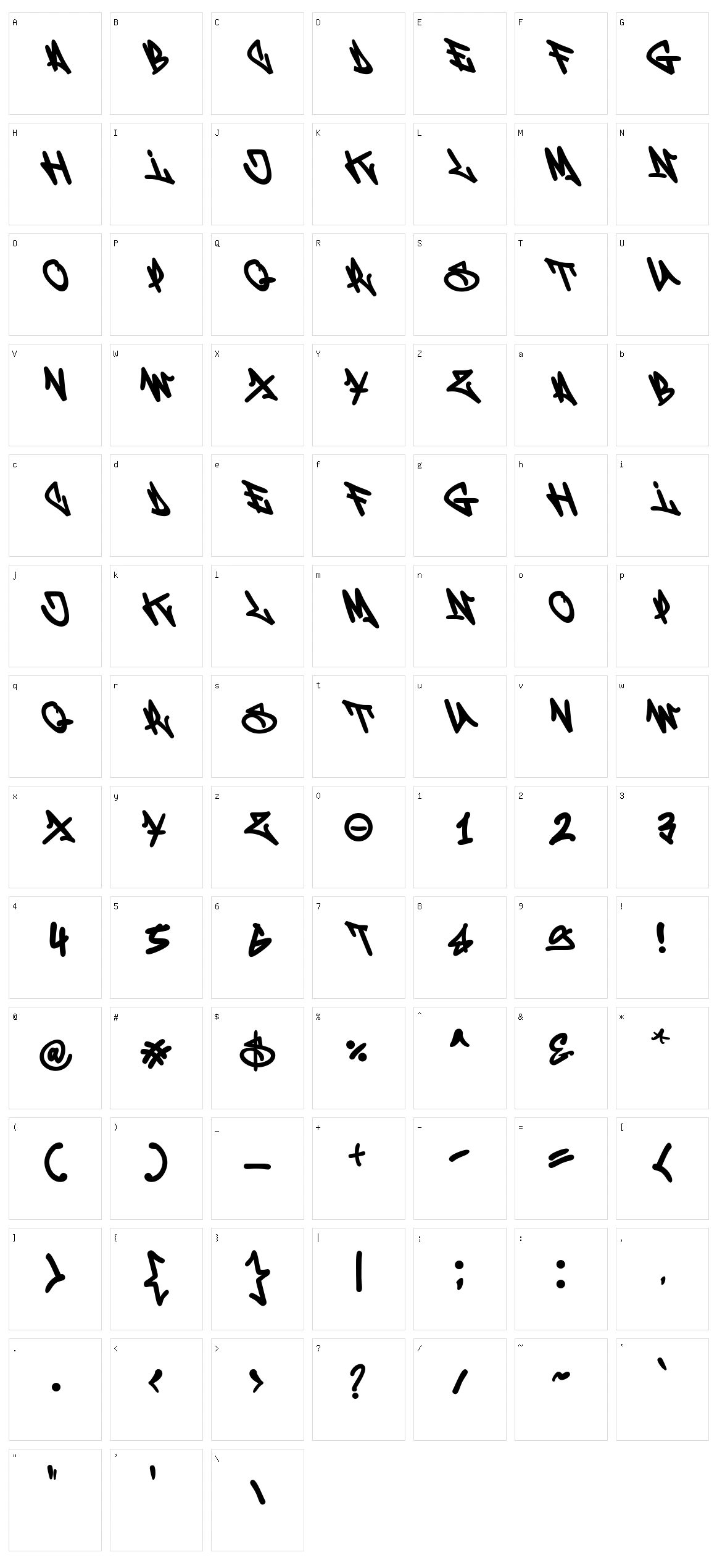 Jamstreet Graffiti Character Set