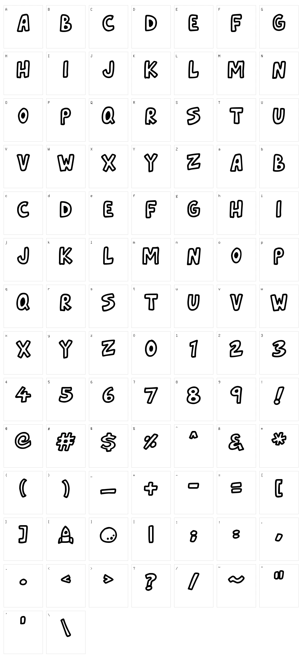 Asteroid 7337 Character Set