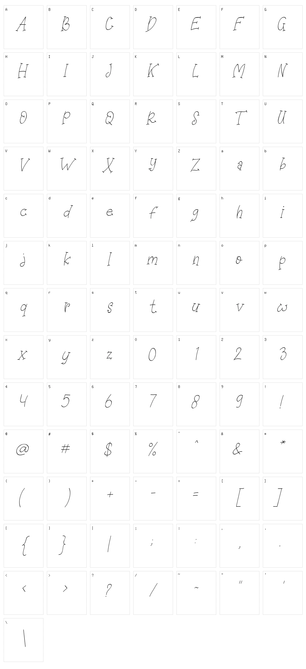 Astronomy Space Character Set